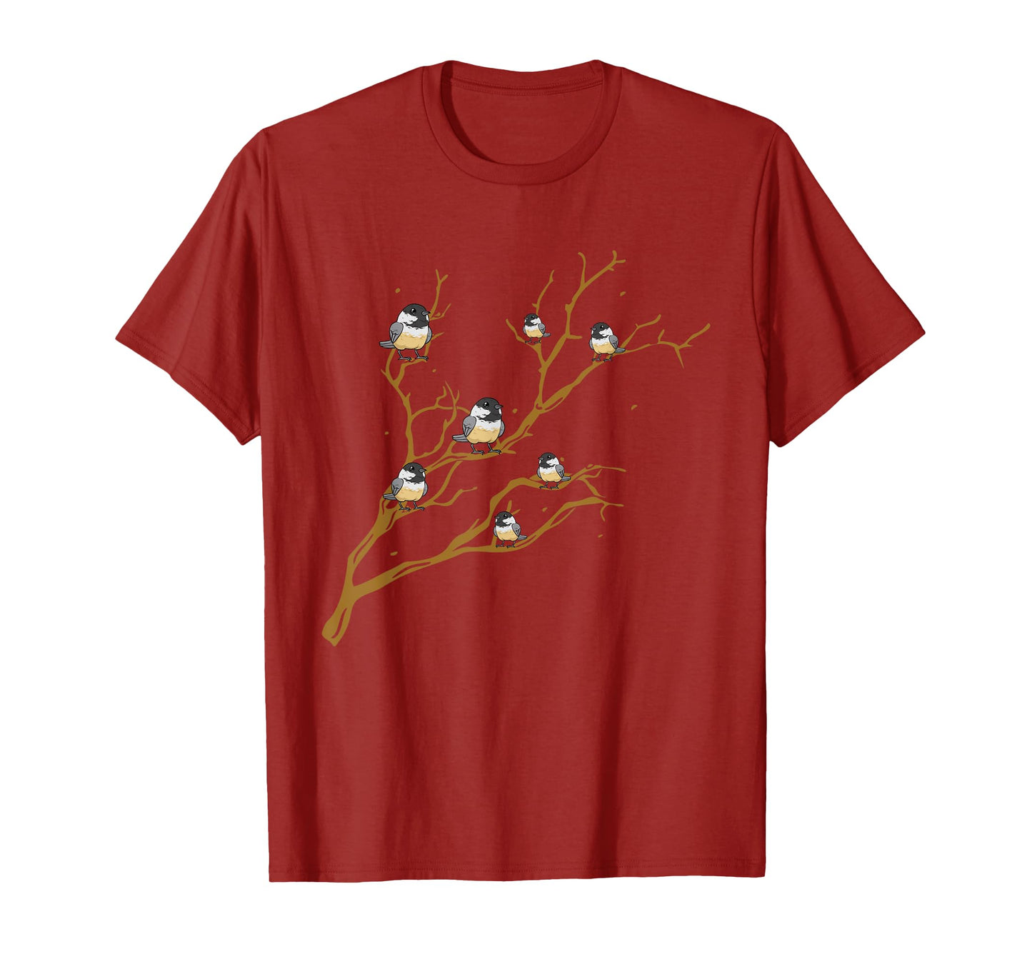 Chickadees On Branch Bird Birding T-Shirt