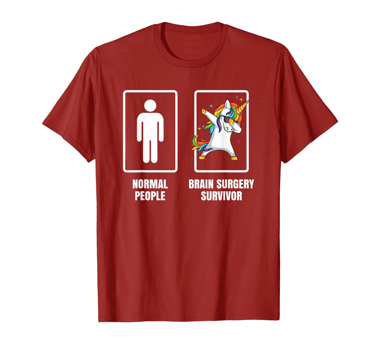Dabbing Unicorn Brain Surgery Survivor Recovery Get Well T-Shirt