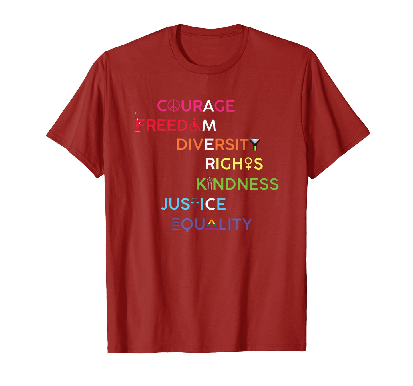 america courage freedom diversity human rights T-Shirt