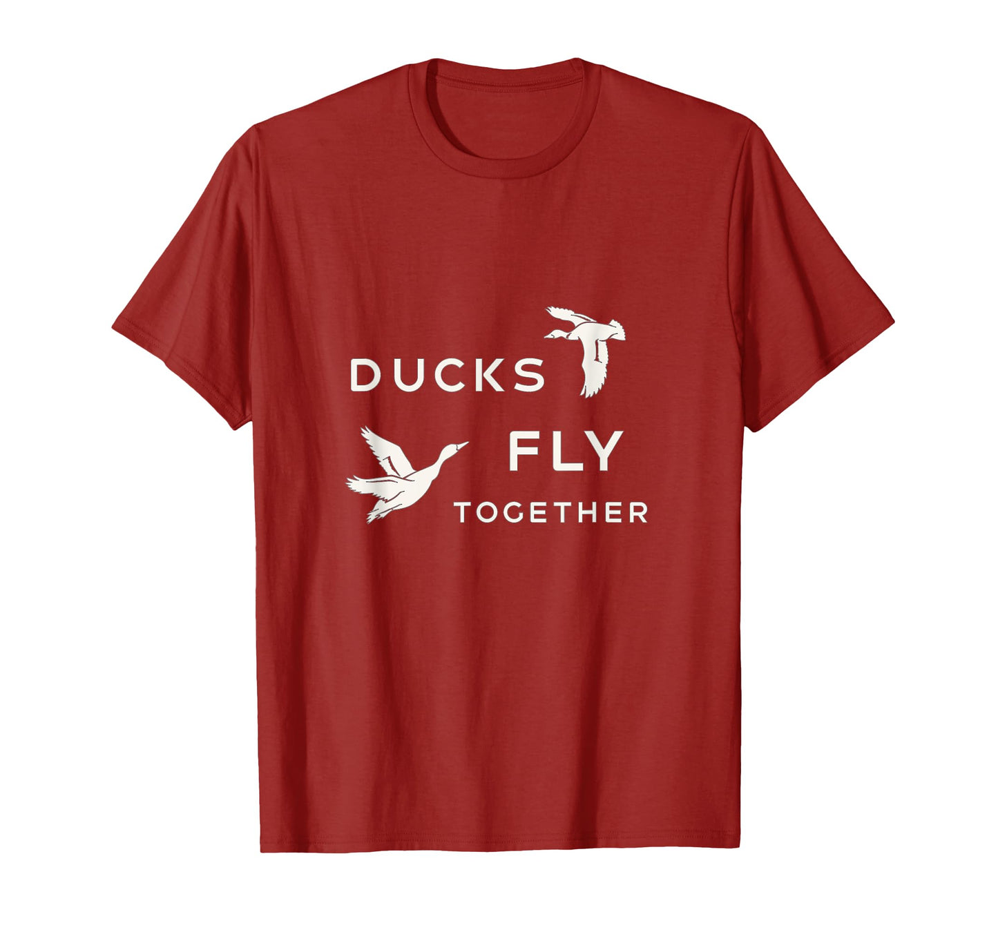 Ducks Fly Together Flying Double Duck T-Shirt