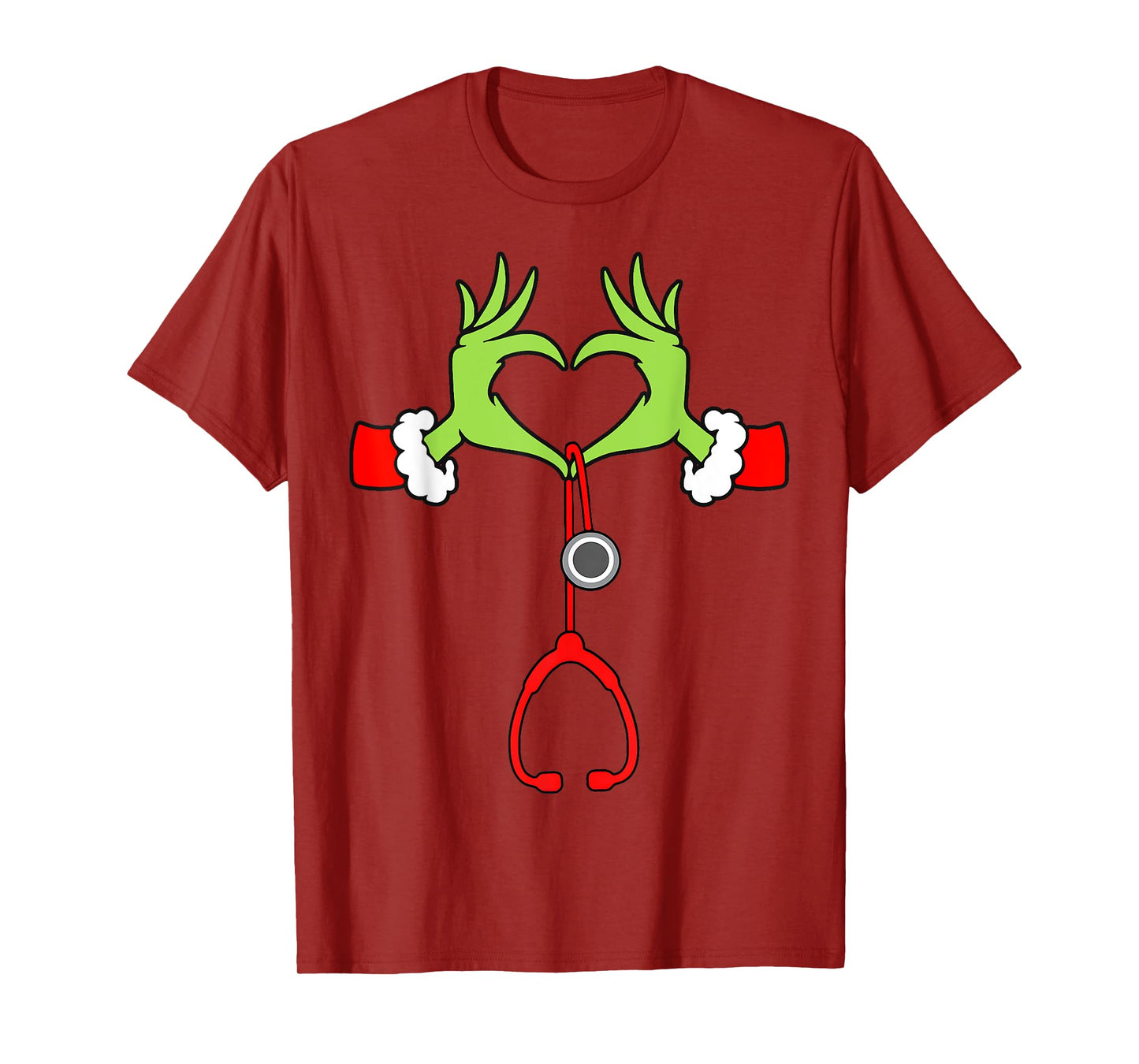 Nurse Christmas Stethoscope Nurses Xmas Pajamas PJs Women T-Shirt