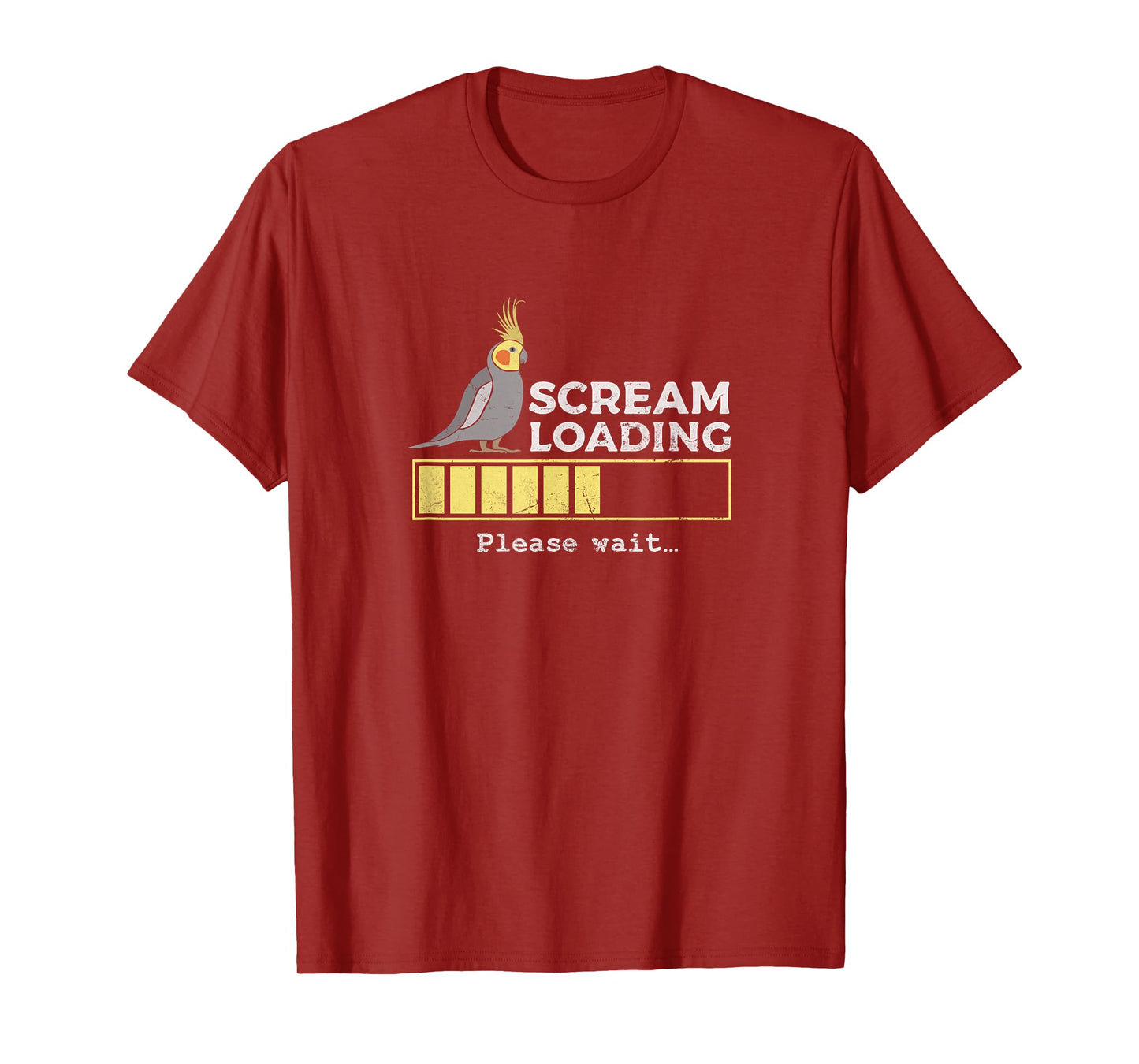 Scream Loading Cockatiel Cockatoo Quarrion Weiro Bird Grunge T-Shirt