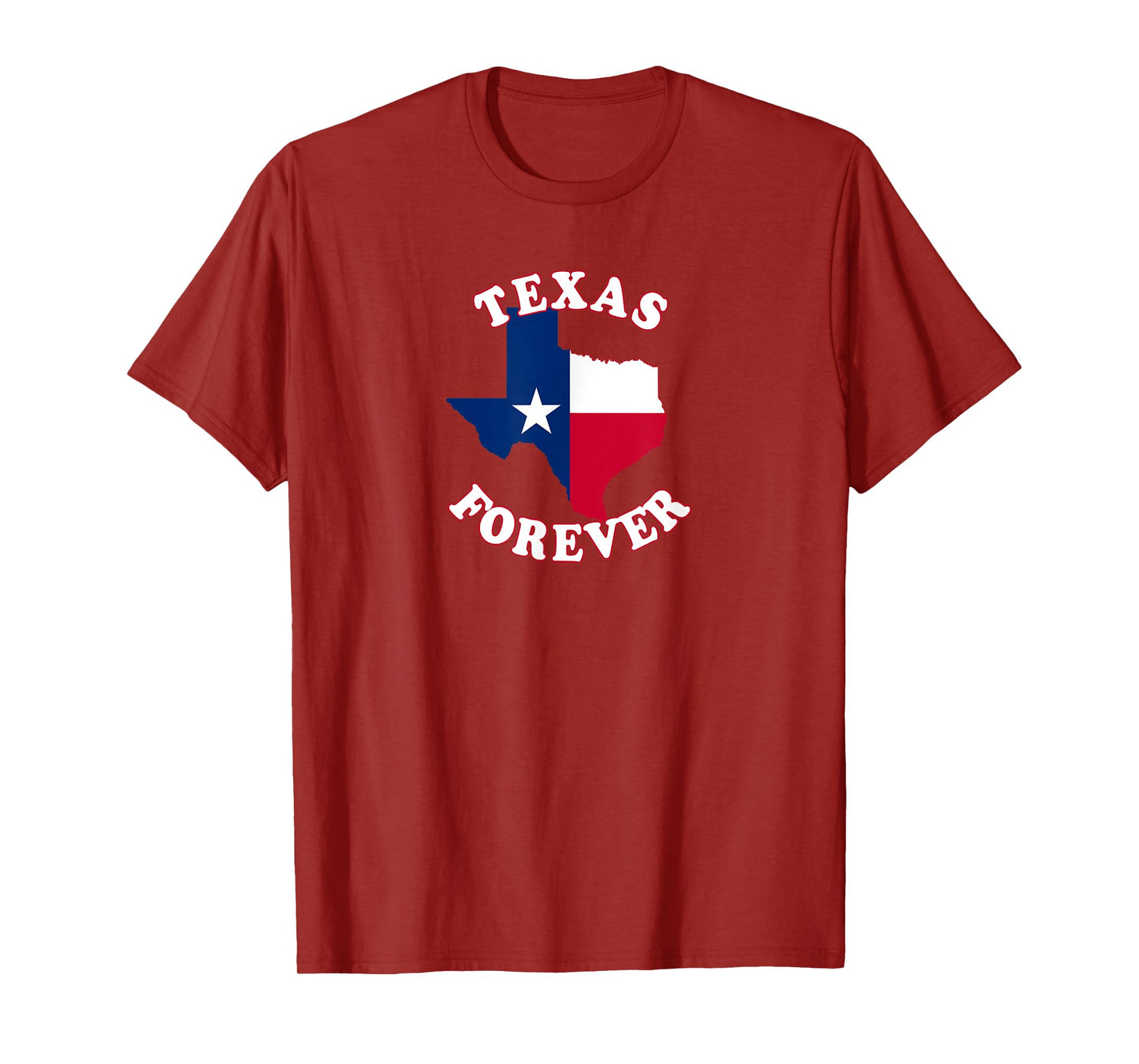 Texas Forever with State Outline and Flag T-Shirt