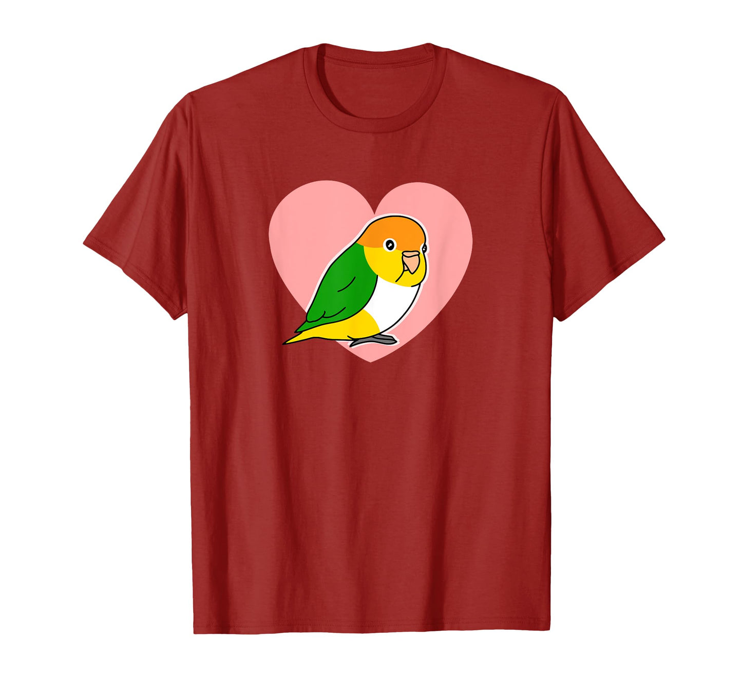Chubby Rust Cap Parrot Love Heart Parrot Kawaii Birb T-Shirt