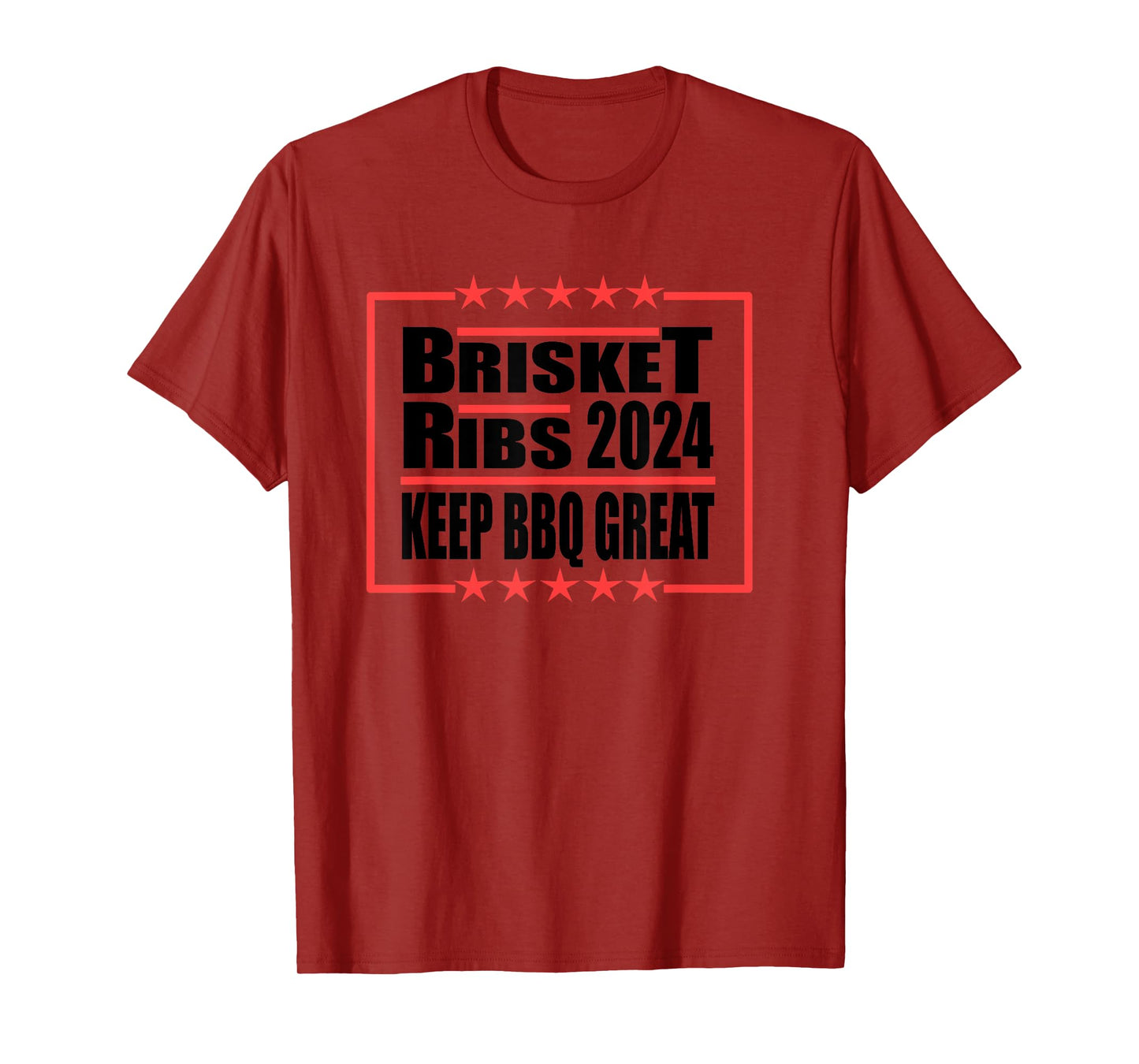 Brisket Ribs 2024 Keep BBQ Great Funny Election Design T-Shirt