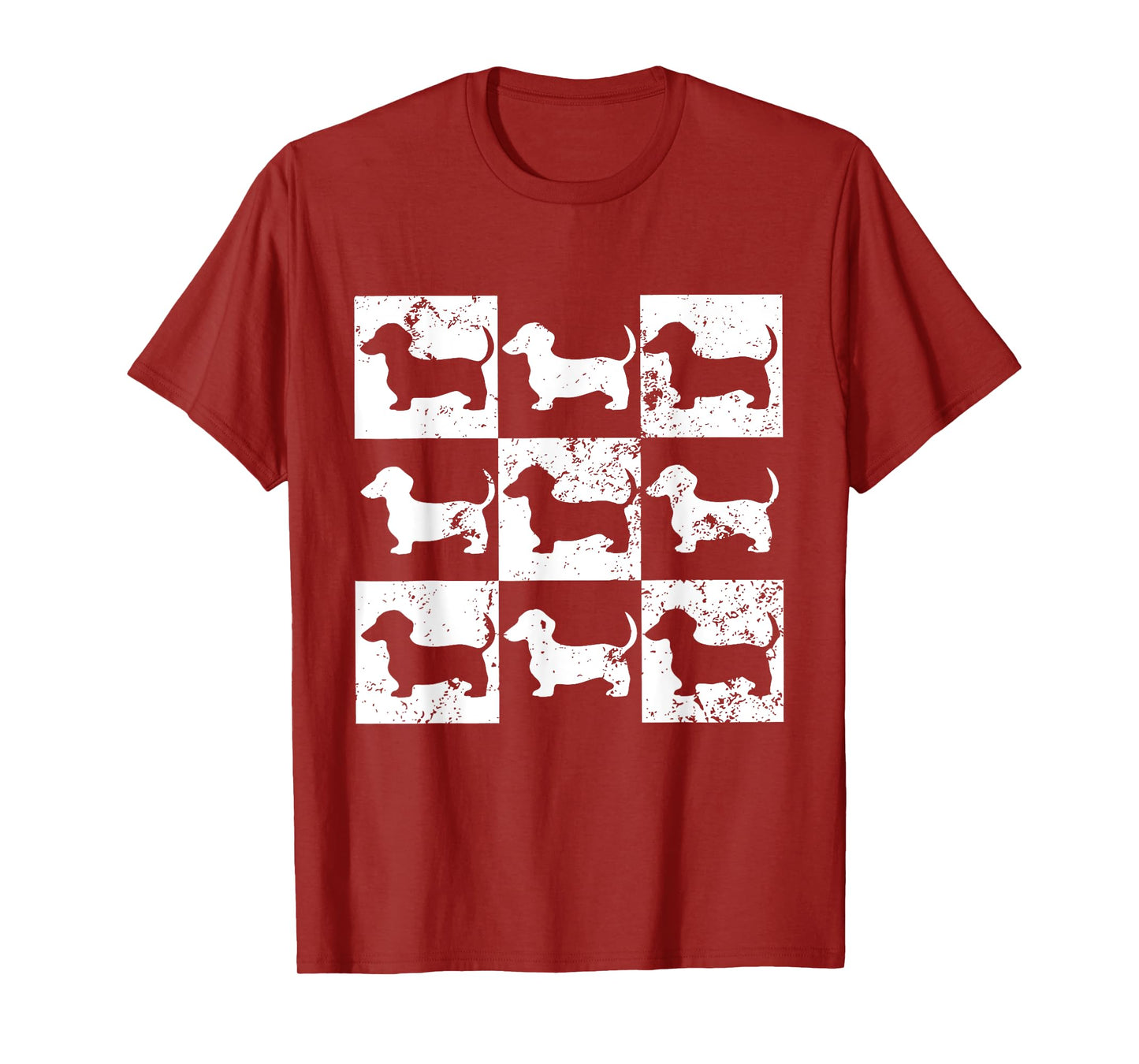 Dachshund Checkerboard Tee - Weiner Dog Lovers Dachshund T-Shirt
