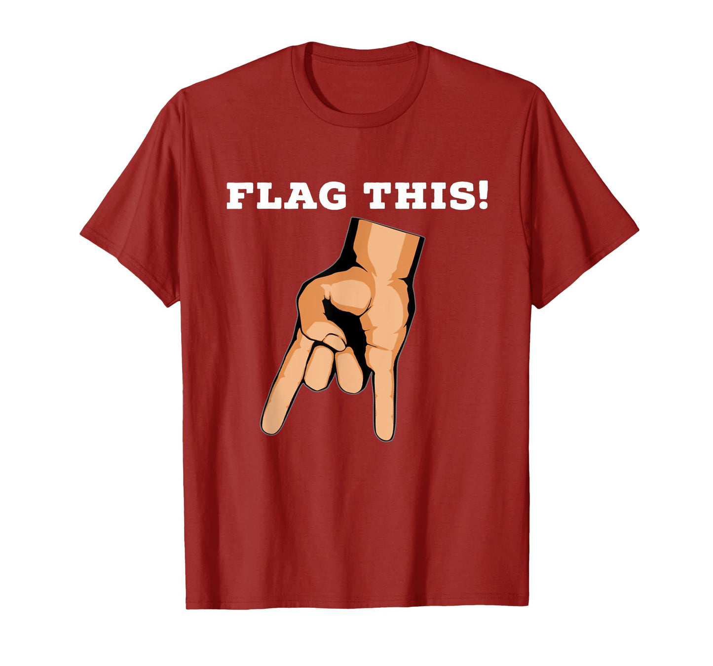 Flag This Upside Down Horns T-shirt T-Shirt