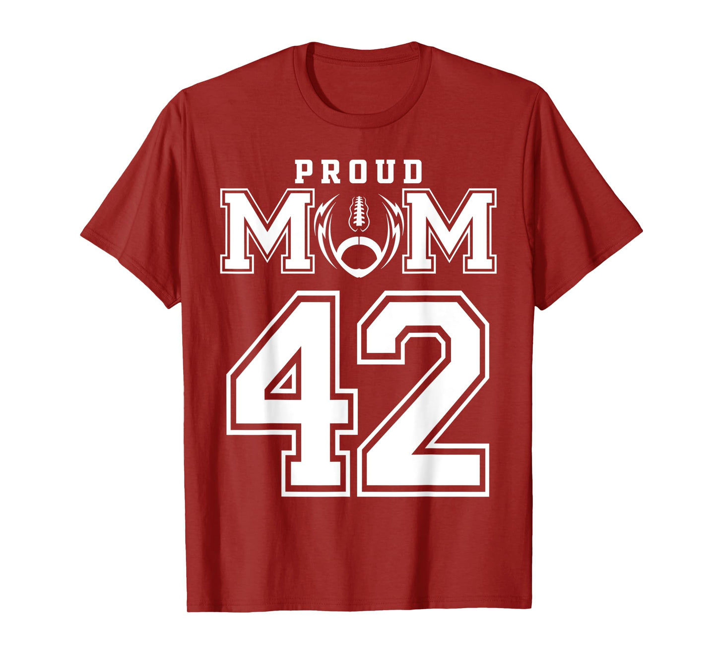 Custom Proud Football Mom Number 42 Personalized For Women T-Shirt