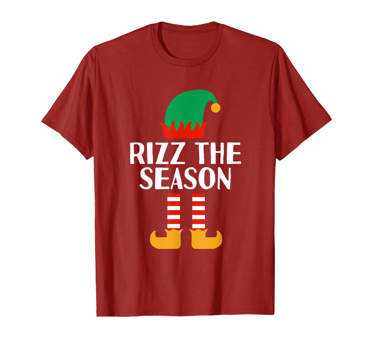 Rizz The Season Gen Z Christmas Pun Funny Elf Holiday Elves T-Shirt