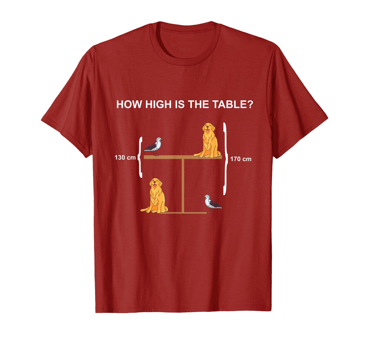 How High is The Table? Riddle and Funny Math Problem T-Shirt