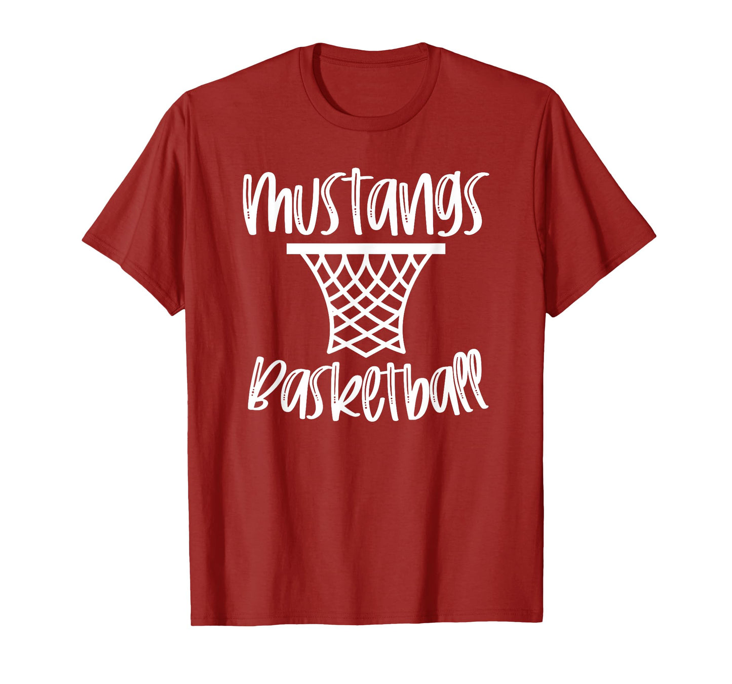 Mustangs Basketball Team Mascot School Spirit Game Night T-Shirt