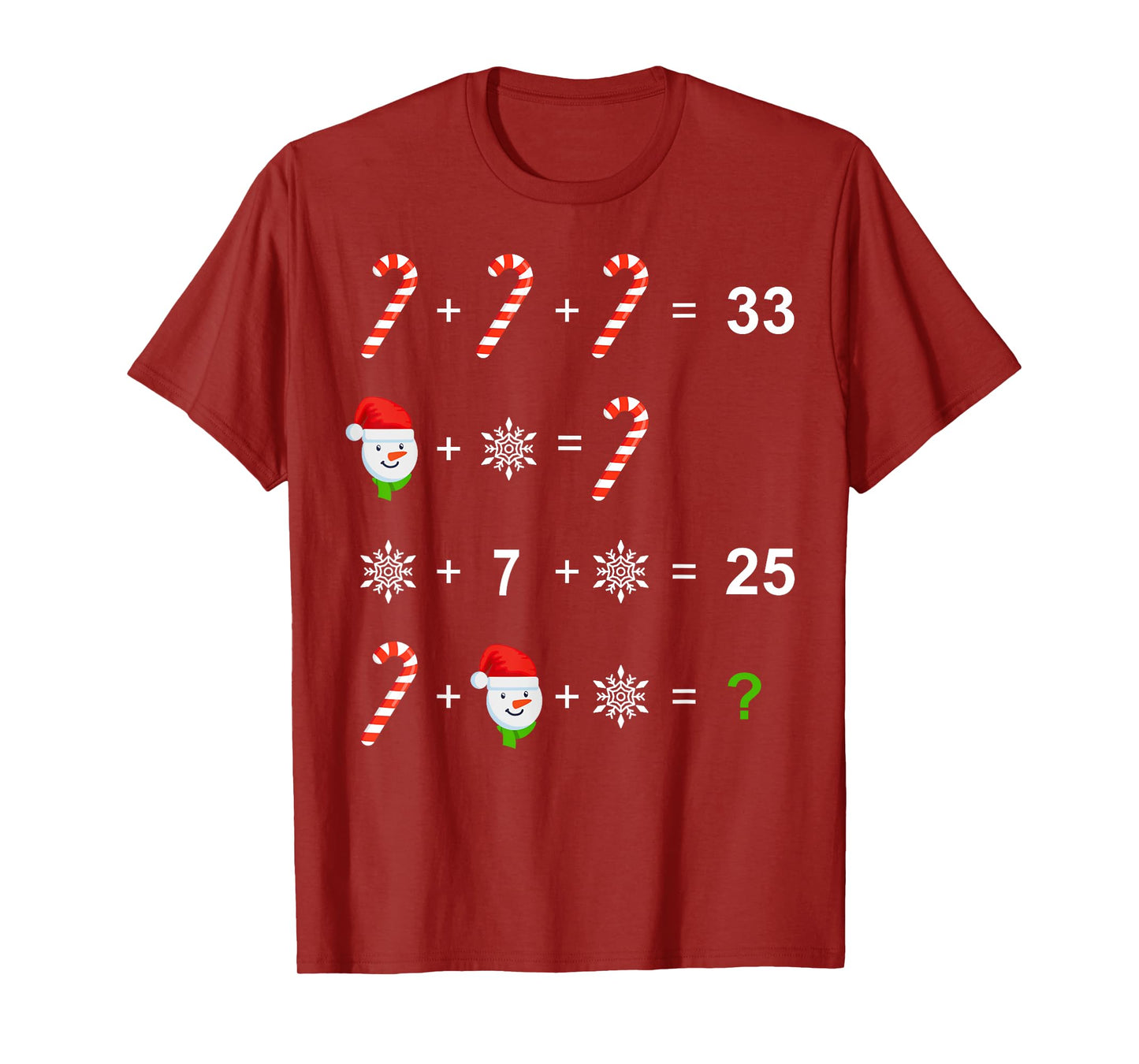 Funny Christmas Math Teacher Order of Operations Quiz Xmas T-Shirt