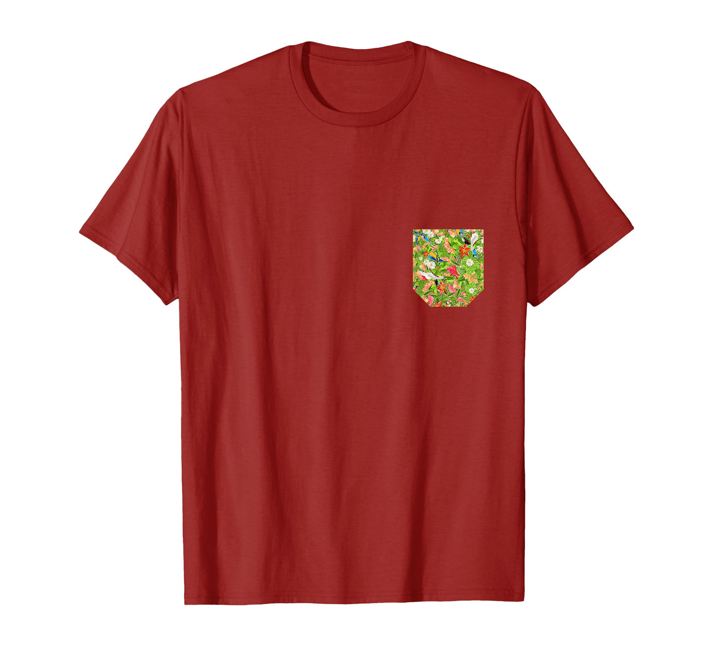 Pocket Tee | Tropical Bird Hawaiian Theme T-Shirt