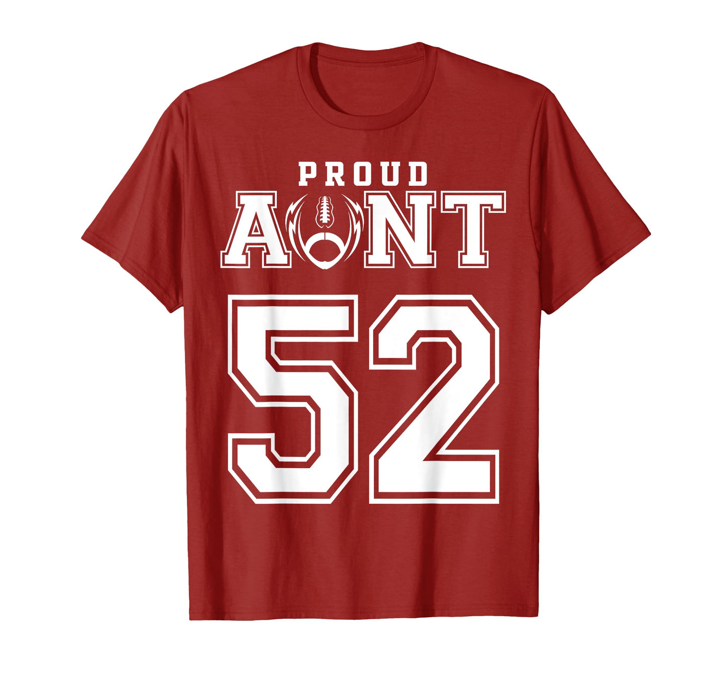 Custom Proud Football Aunt Number 52 Personalized For Women T-Shirt