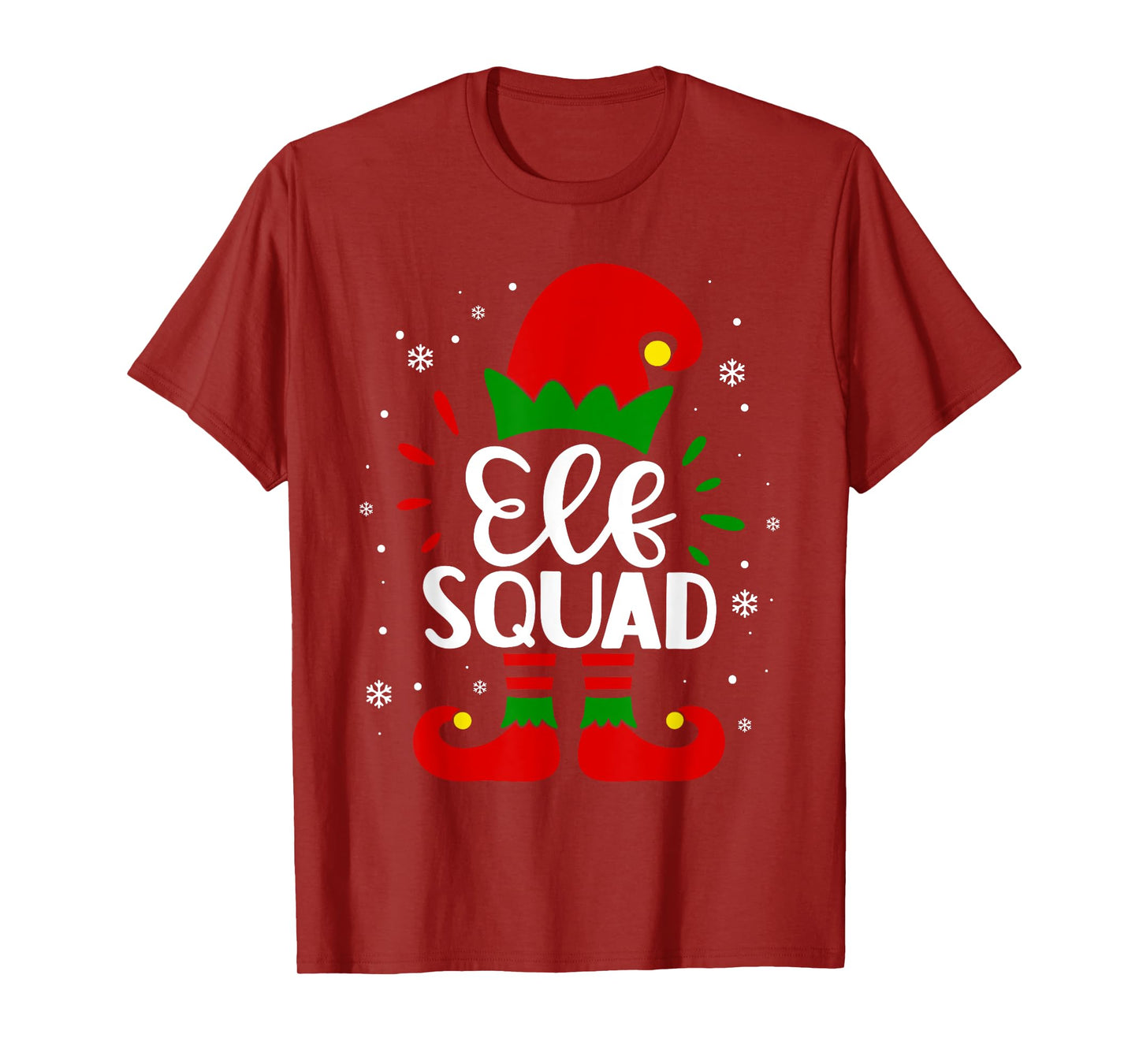 Elf Squad Funny Elf Family Christmas Matching Pajamas Xmas T-Shirt