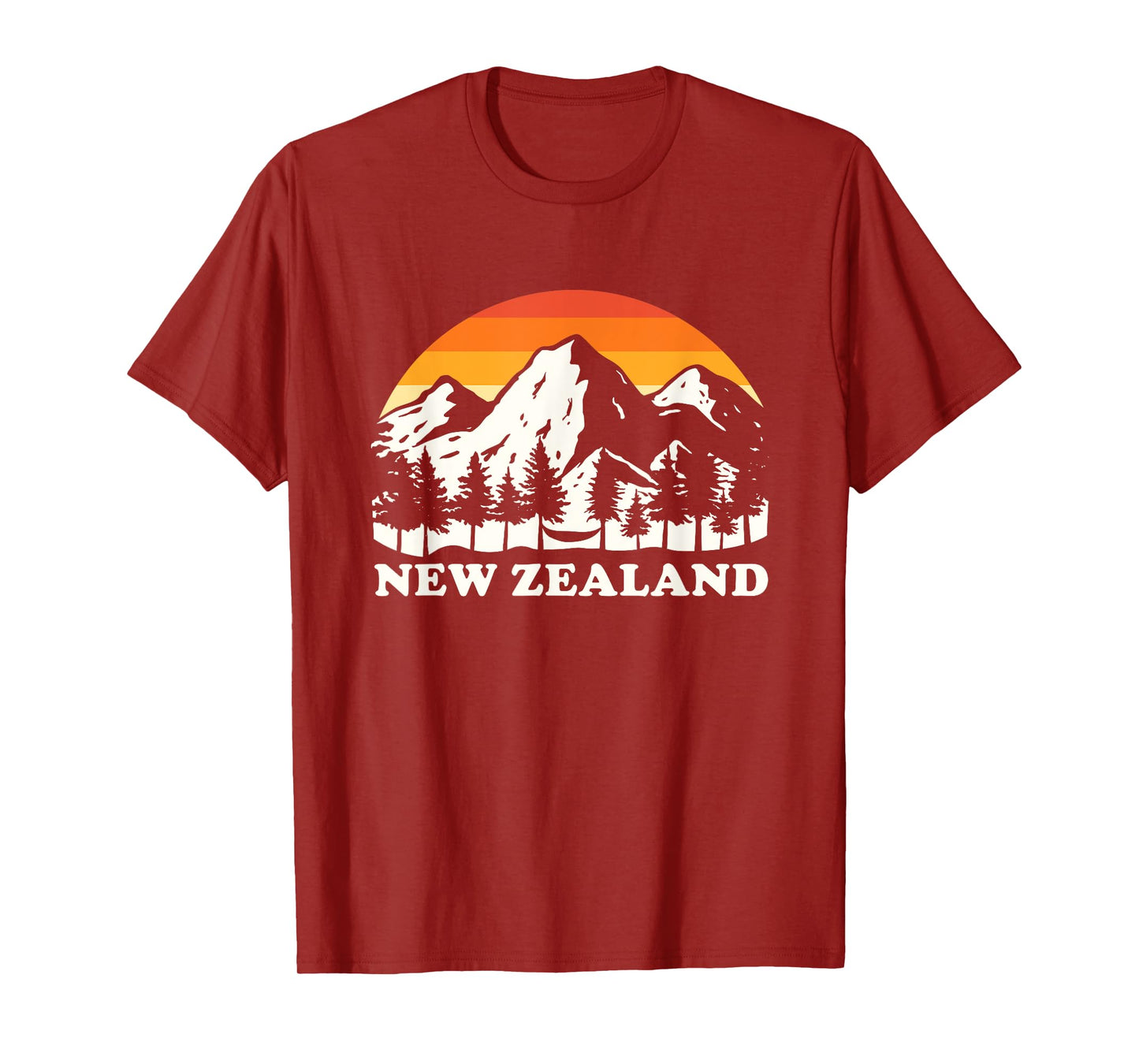 Retro Hiking Mountains New Zealand T-Shirt