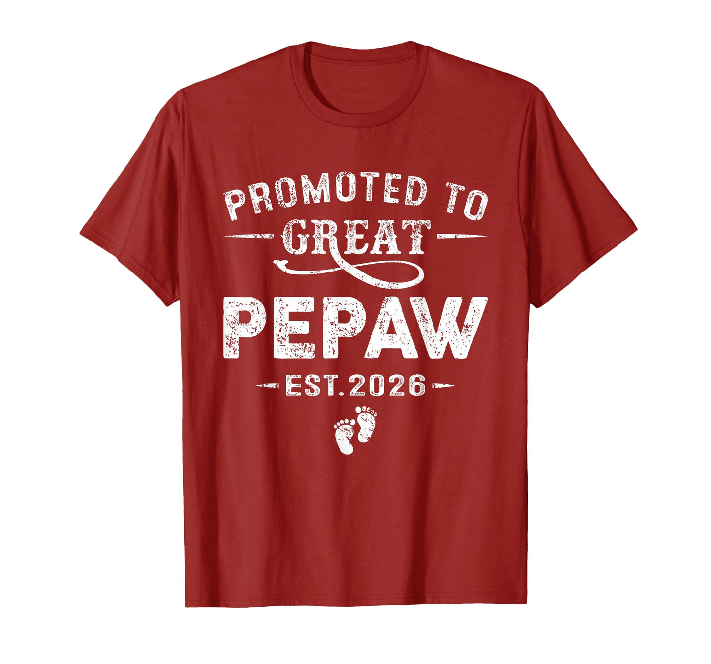 Promoted to Great Pepaw Est 2026 Pregnancy Announcement T-Shirt