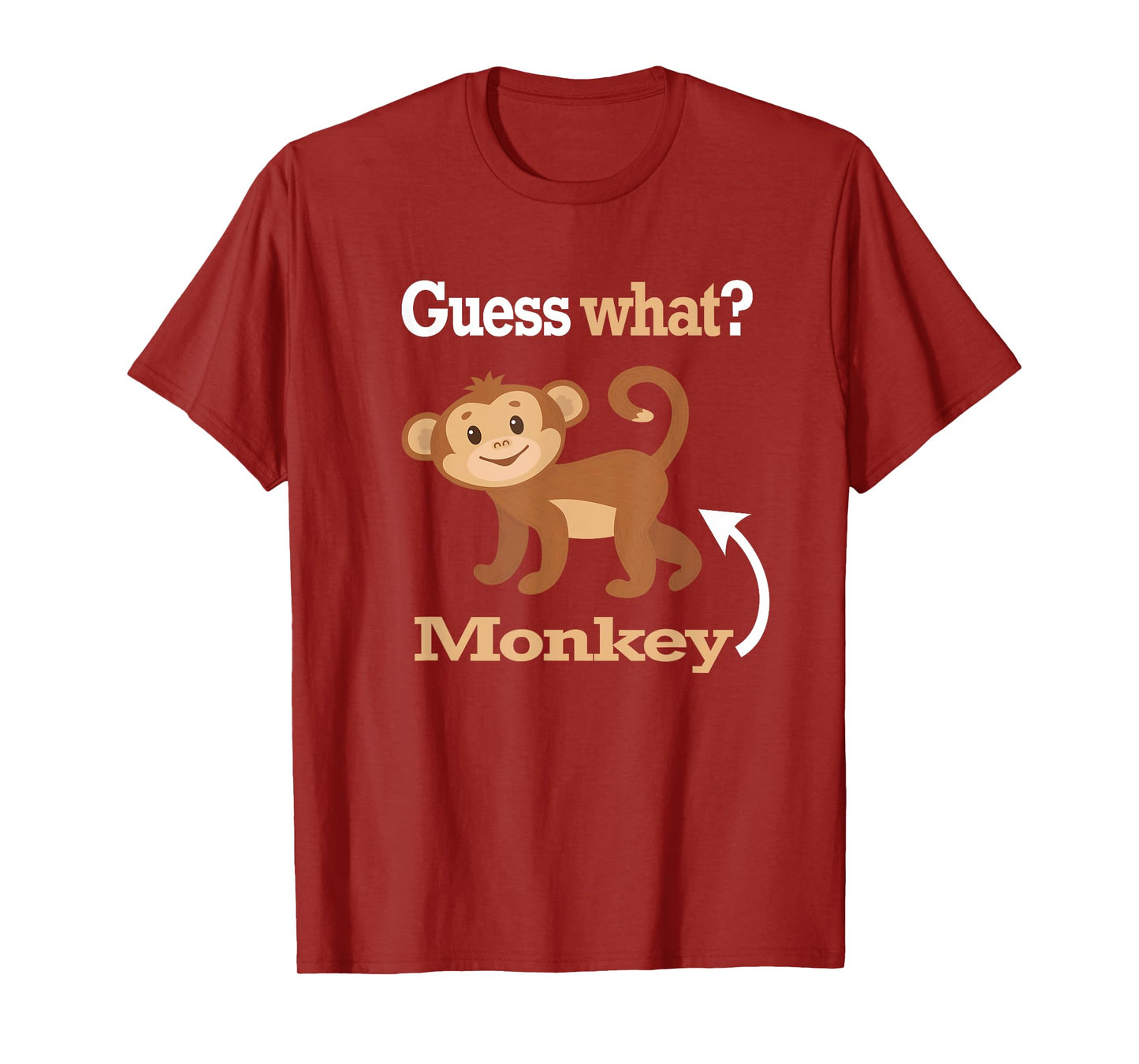 Guess What Monkey Butt T-Shirt Funny Monkey Lover Shirt T-Shirt