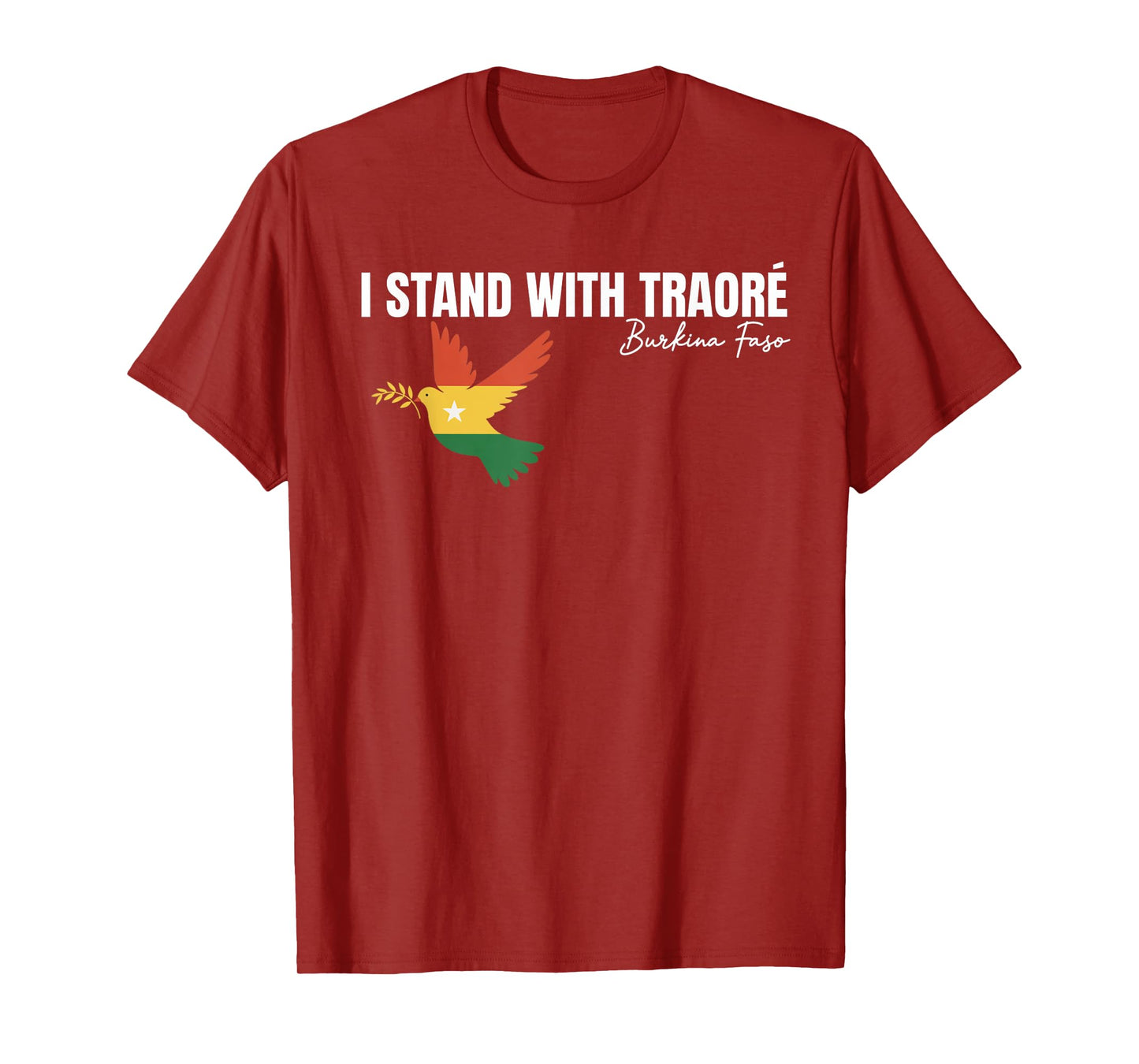 I Stand With Burkina Faso-Ibrahim Traoré Retro Bird T-Shirt