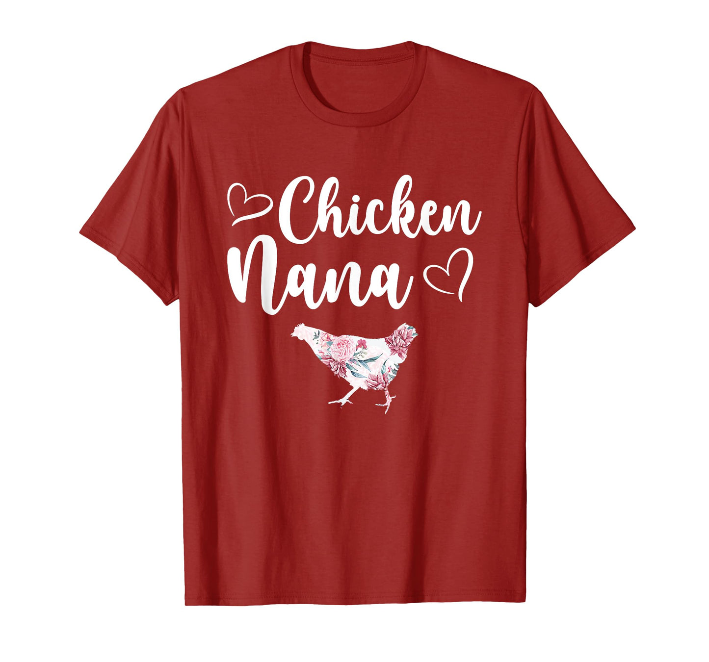 Chicken Nana Heart Chicken Owner Chicken Farmer T-Shirt
