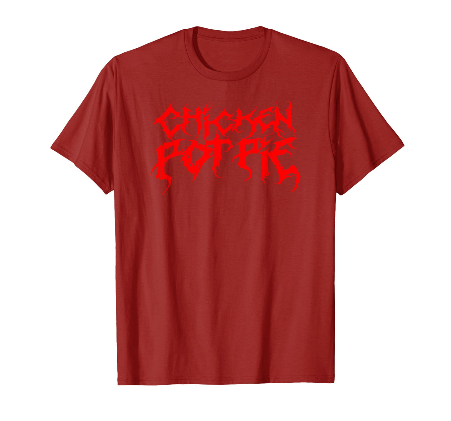 CHICKEN POT PIE Funny Heavy Metal Band Food Potpie T-Shirt