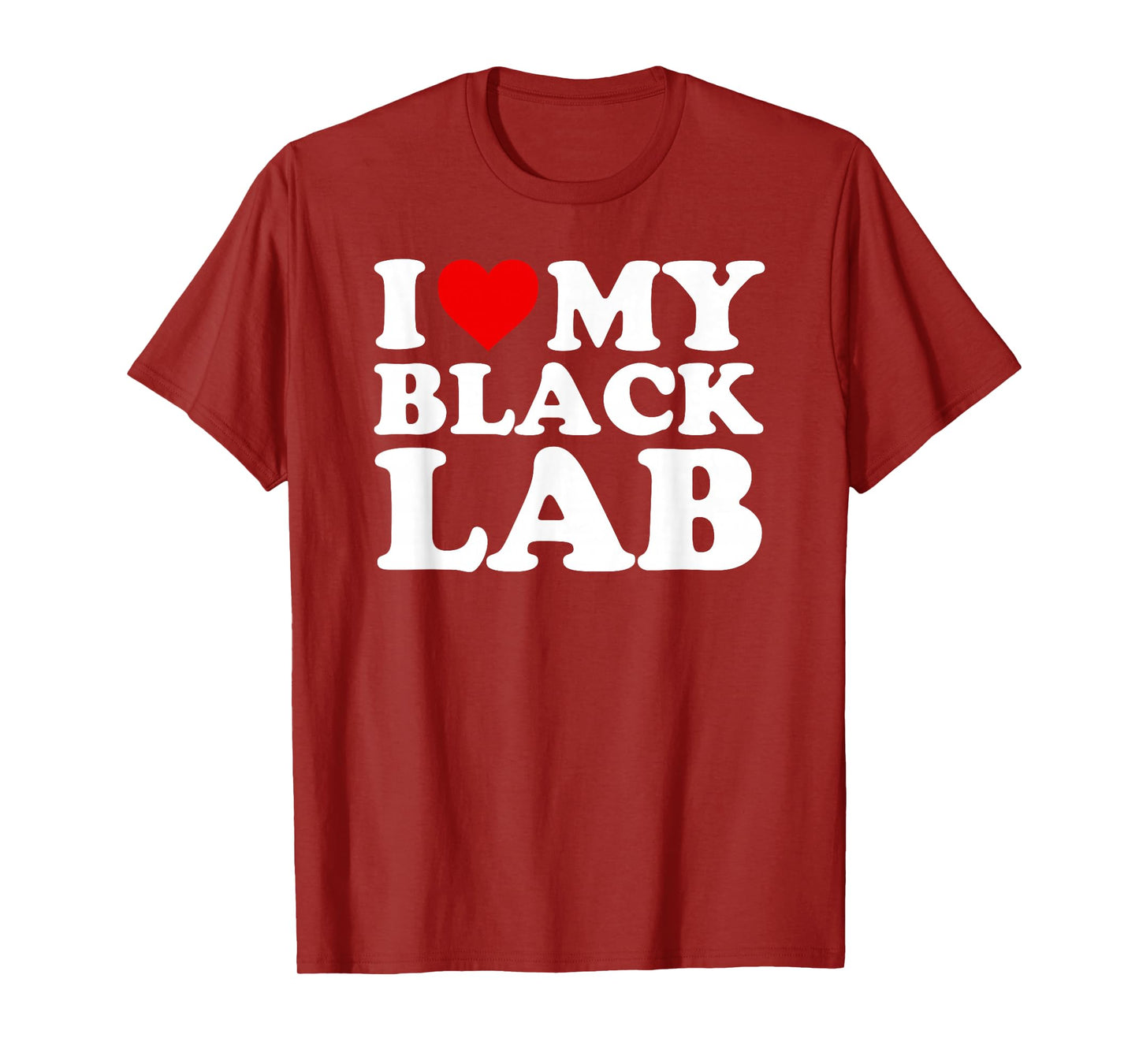 Black Lab Design: I Love My Black Lab Design T-Shirt