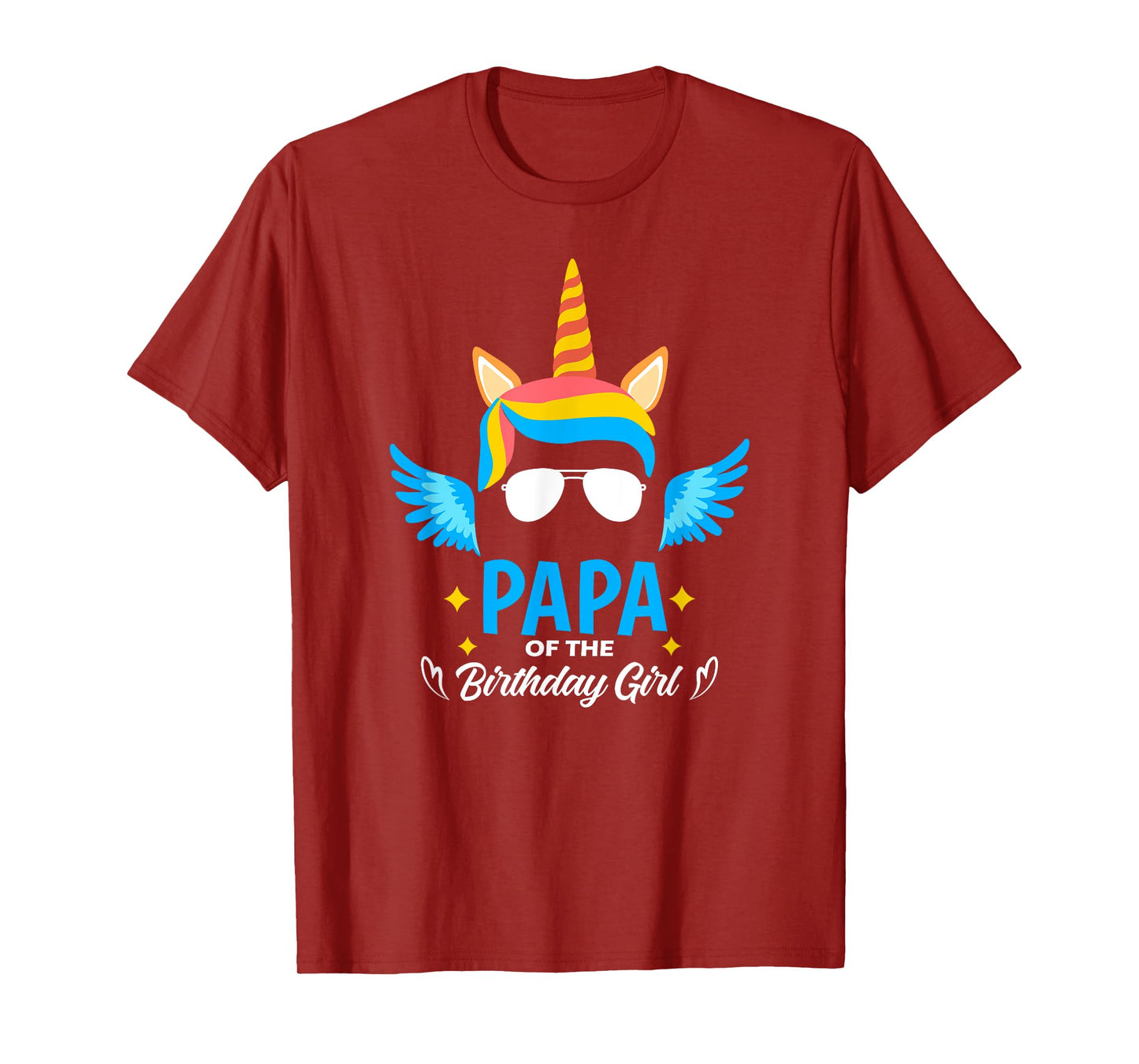 Papa of The Birthday for Girl Father Unicorn First Birthday T-Shirt