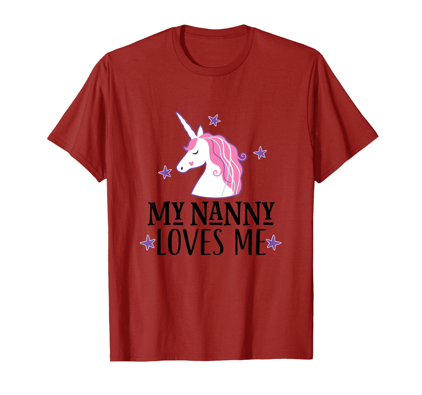 My Nanny Loves Me Unicorn Granddaughter T-Shirt