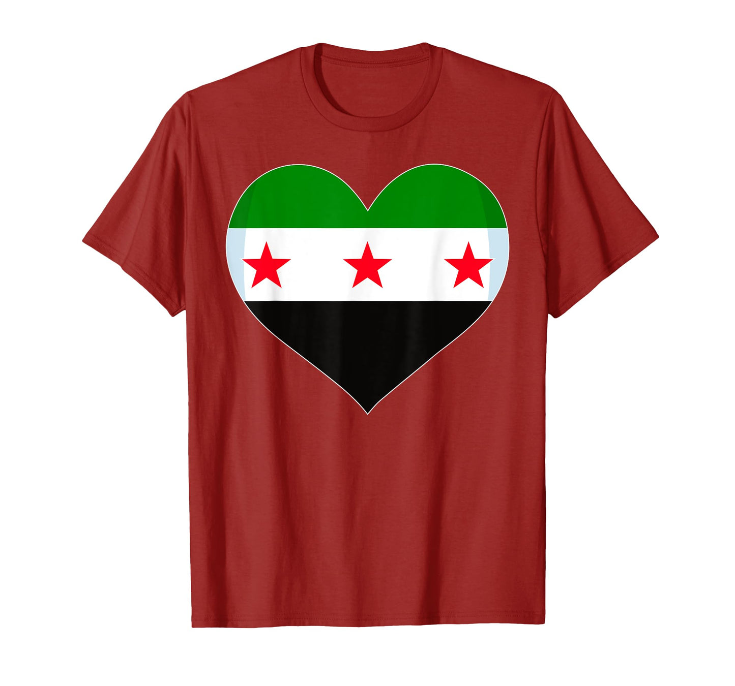 Proud Vintage Syrian Flag Free Syria Heart Love map 2025 T-Shirt