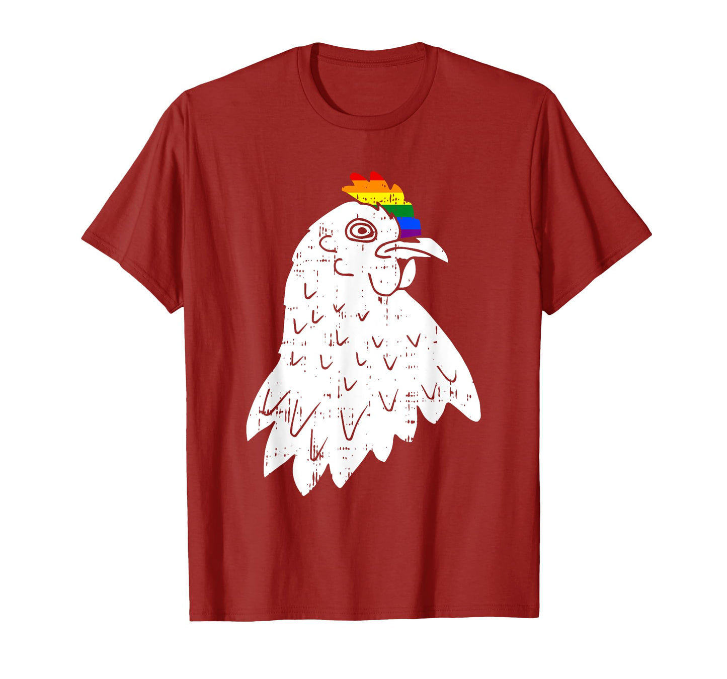 Rainbow Chicken Gay Pride LGBT-Q Ally Funny Hen Animal T-Shirt