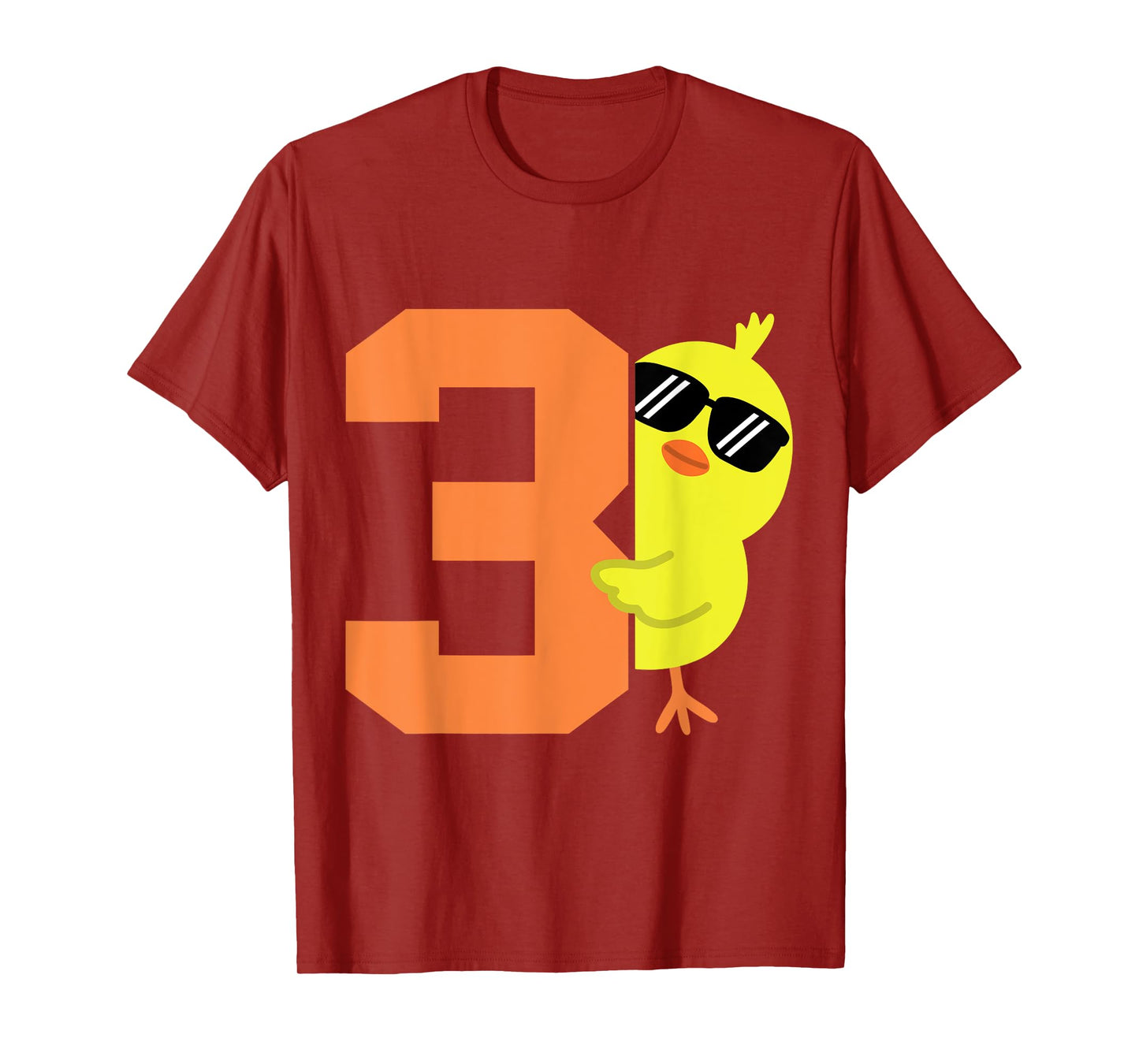 Kids 3rd Birthday Chicken Themed Cute 3 Year Old Boys Chick T-Shirt