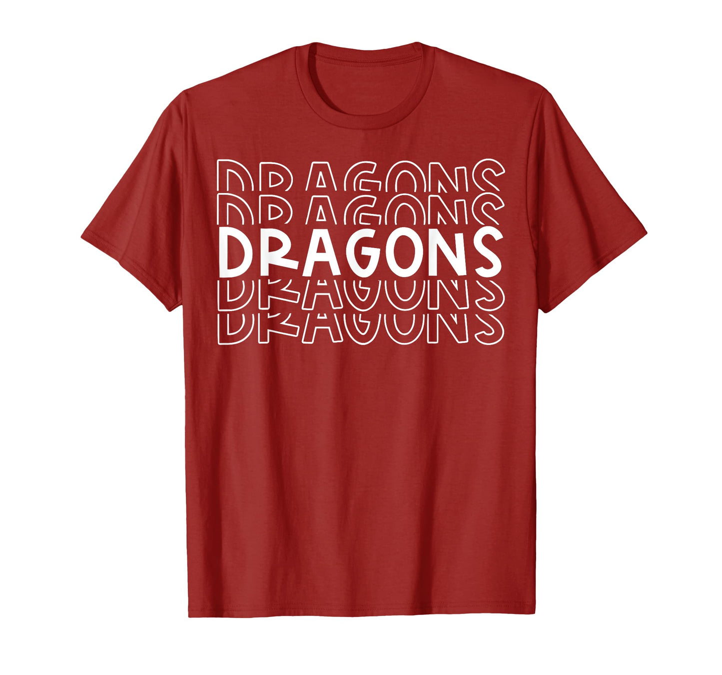 Dragons School Sports Team Mascot Town Go College Athlete T-Shirt