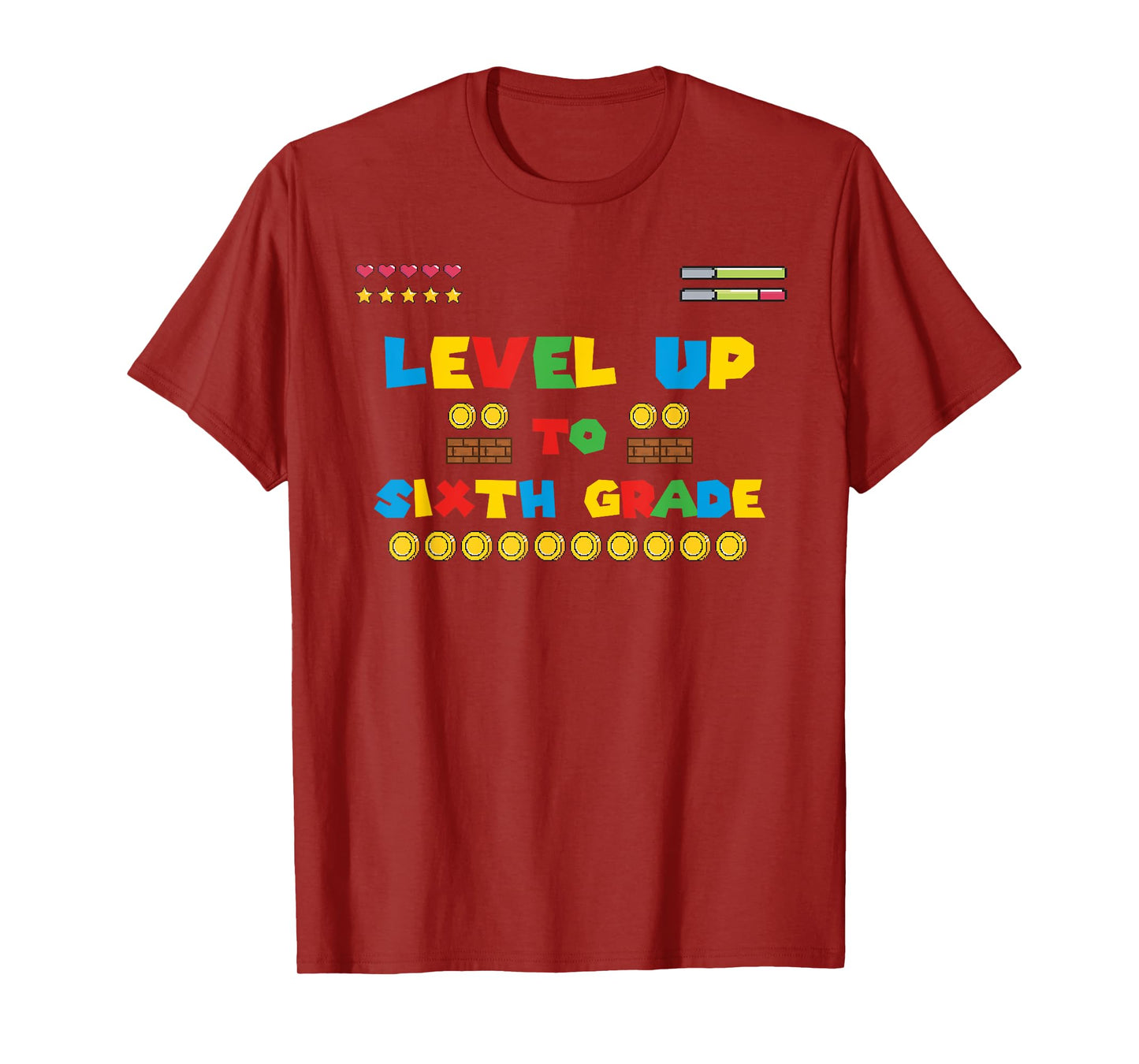 Level Up To Sixth Grade - 6th Grade Gaming Back to School T-Shirt