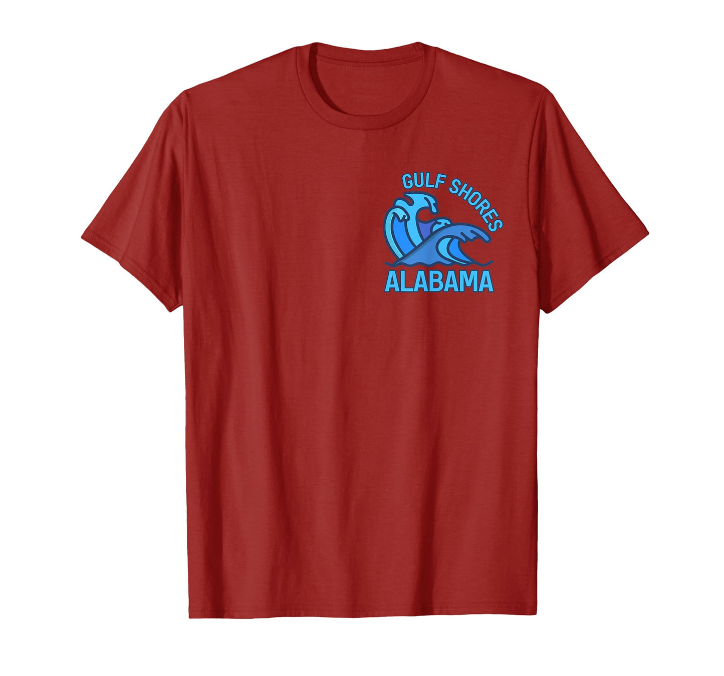 Graphic Gulf Shores Alabama Pocket Wave Souvenir T-Shirt