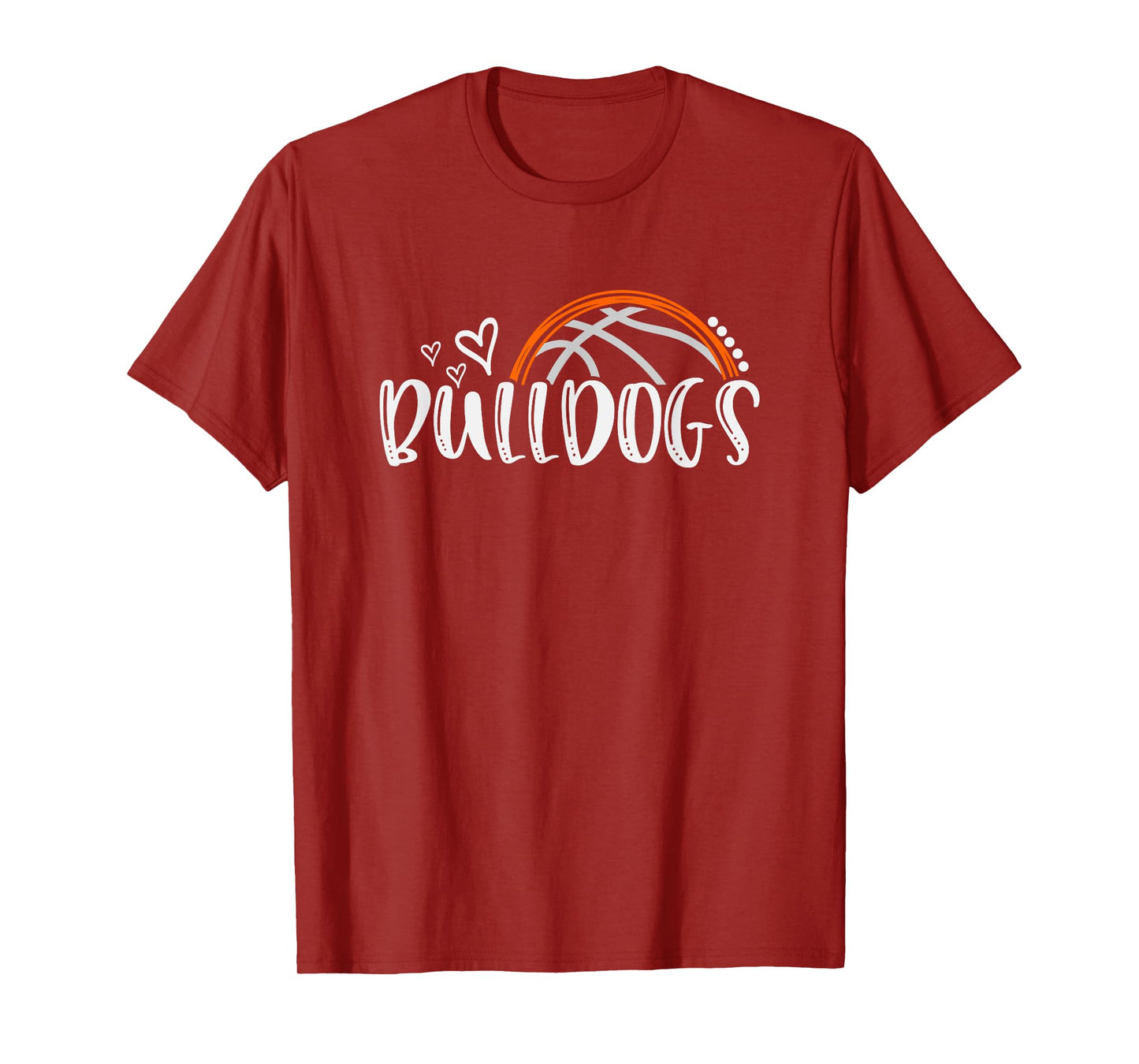 Basketball Bulldogs School Sports Fan Team Spirit T-Shirt