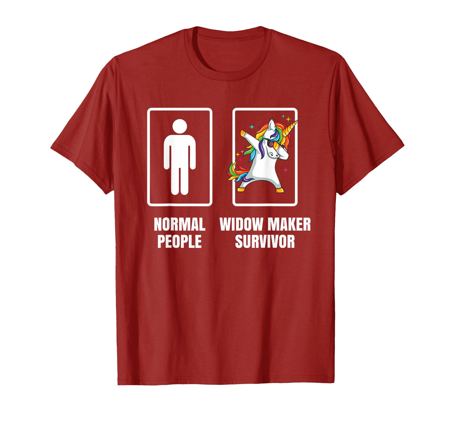 Dabbing Unicorn Widow Maker Heart Attack Survivor Get Well T-Shirt