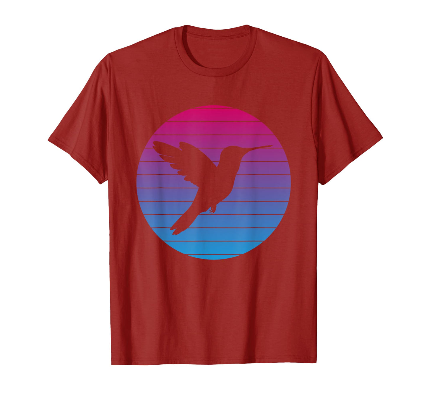 Hummingbird Bird Vintage Bird Design Vintage Sunset T-Shirt