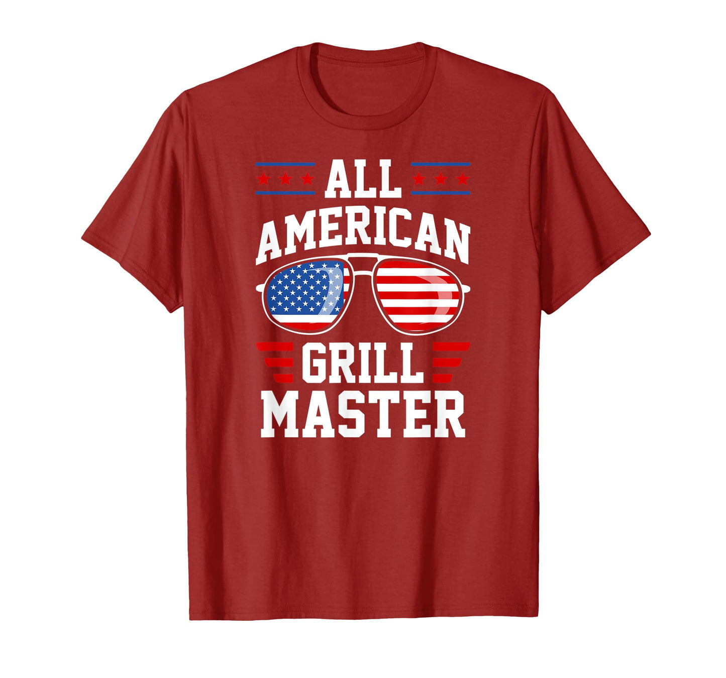 All-American Grill Master USA American Flag Patriotic Women Men T-Shirt