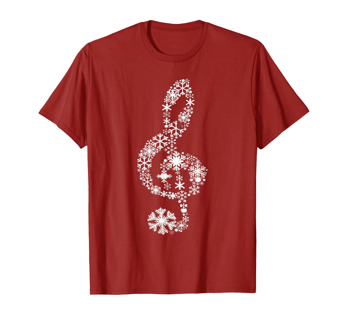Winter Melody Snowflakes Treble Clef Music Notes Men Women T-Shirt