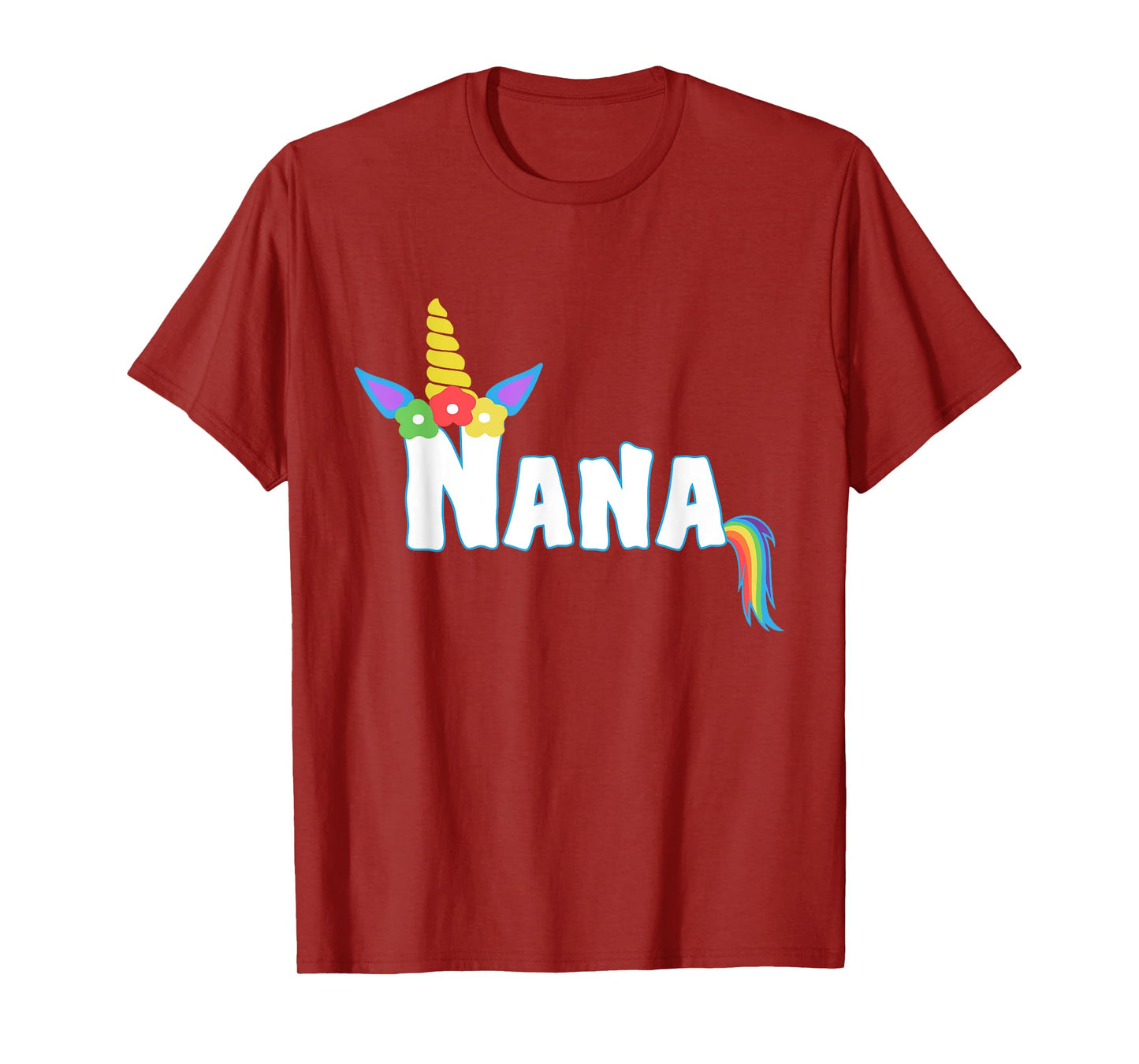 Unicorn Birthday Girl Nana Grandma Mother Family T-Shirt