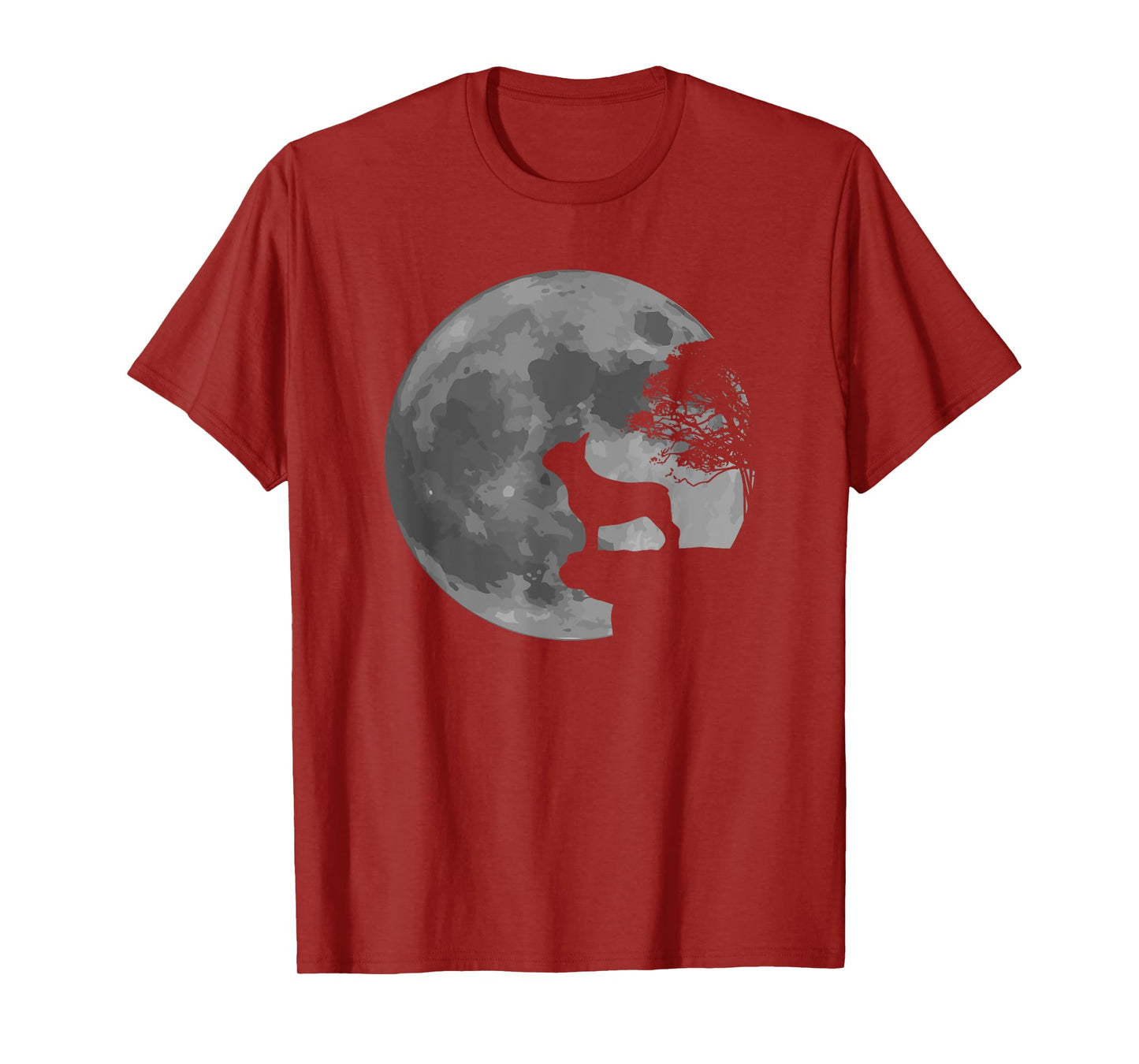 French Bulldog Dog Full Moon Howl Frenchie T-Shirt