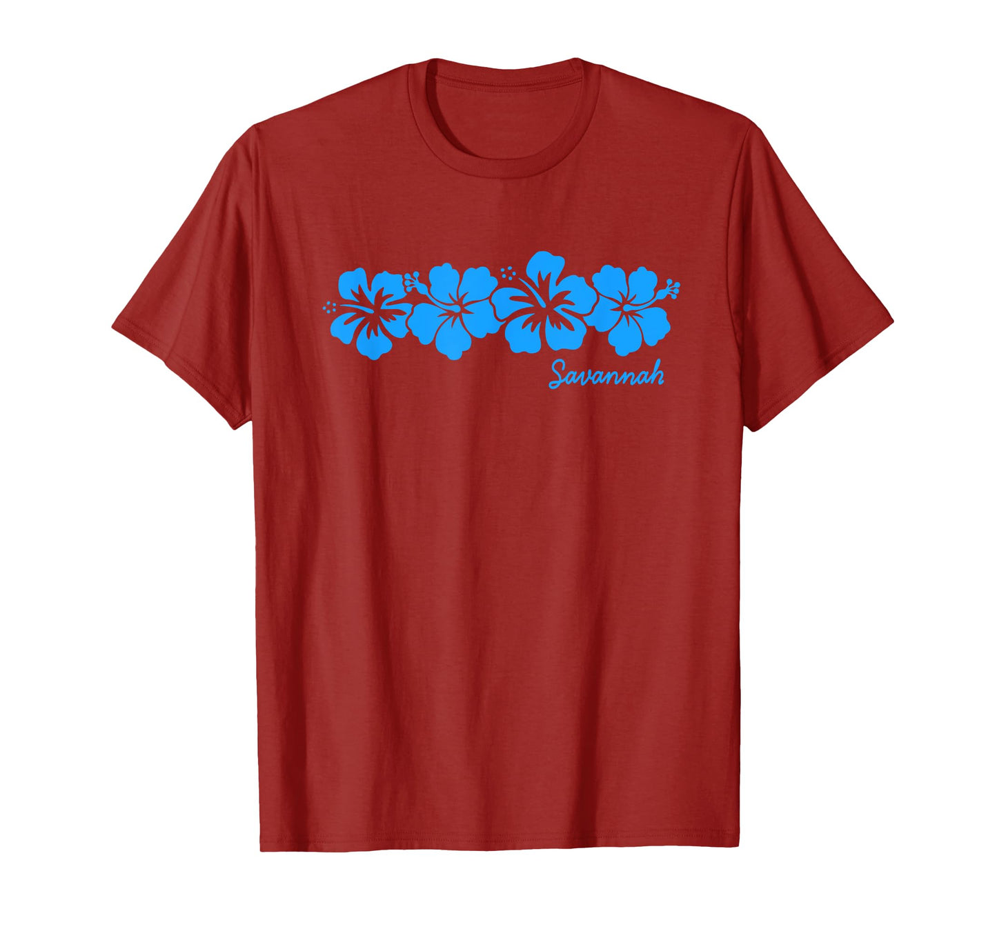 Savannah Georgia Hibiscus Flower Womens Souvenir Vacation T-Shirt