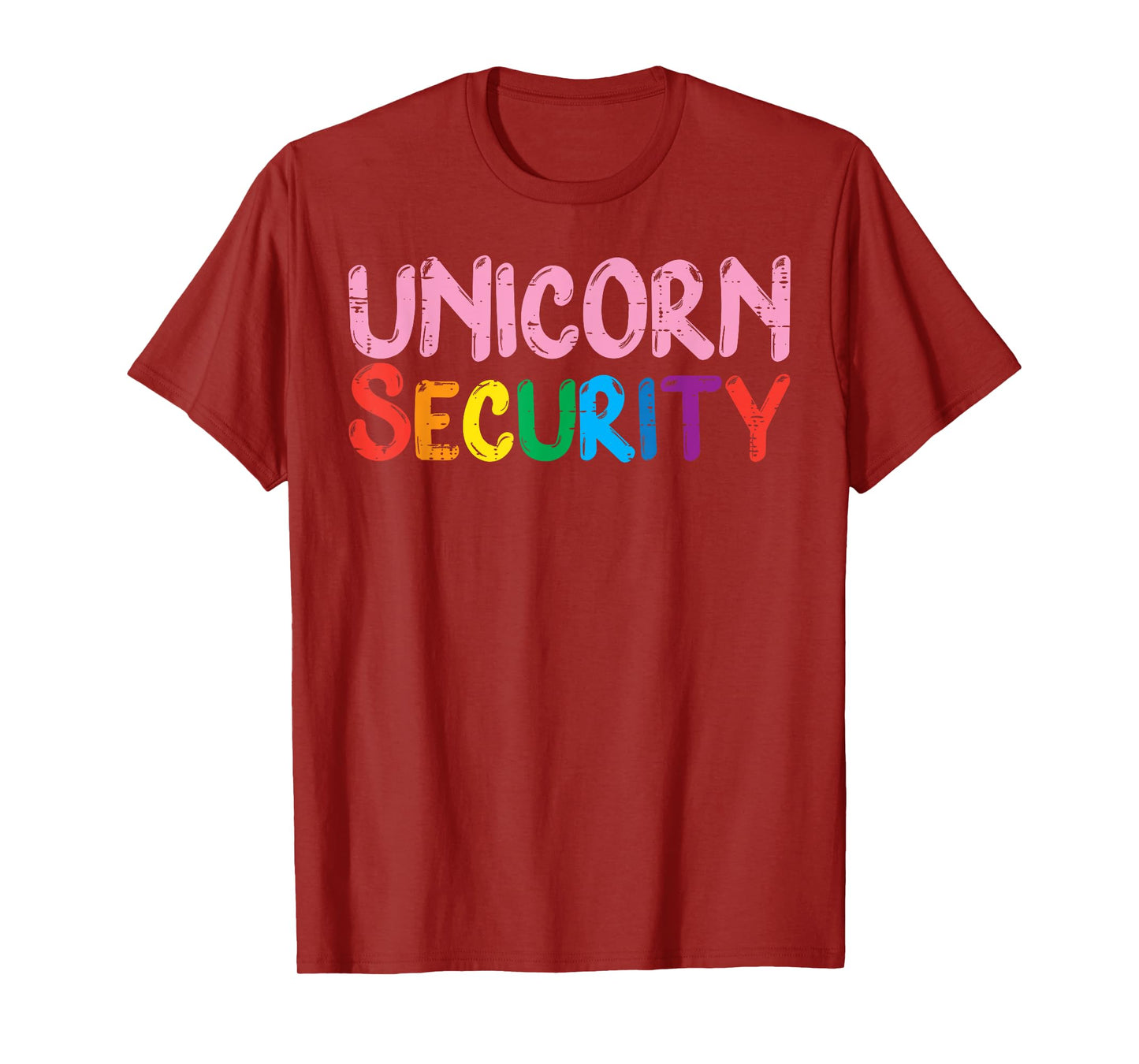 Unicorn Security Dad Brother Halloween Costume Men Boys T-Shirt