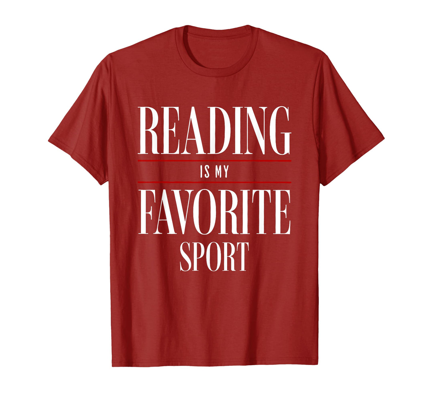 Reading Is My Favorite Sport Book Lover Funny Saying Quote T-Shirt