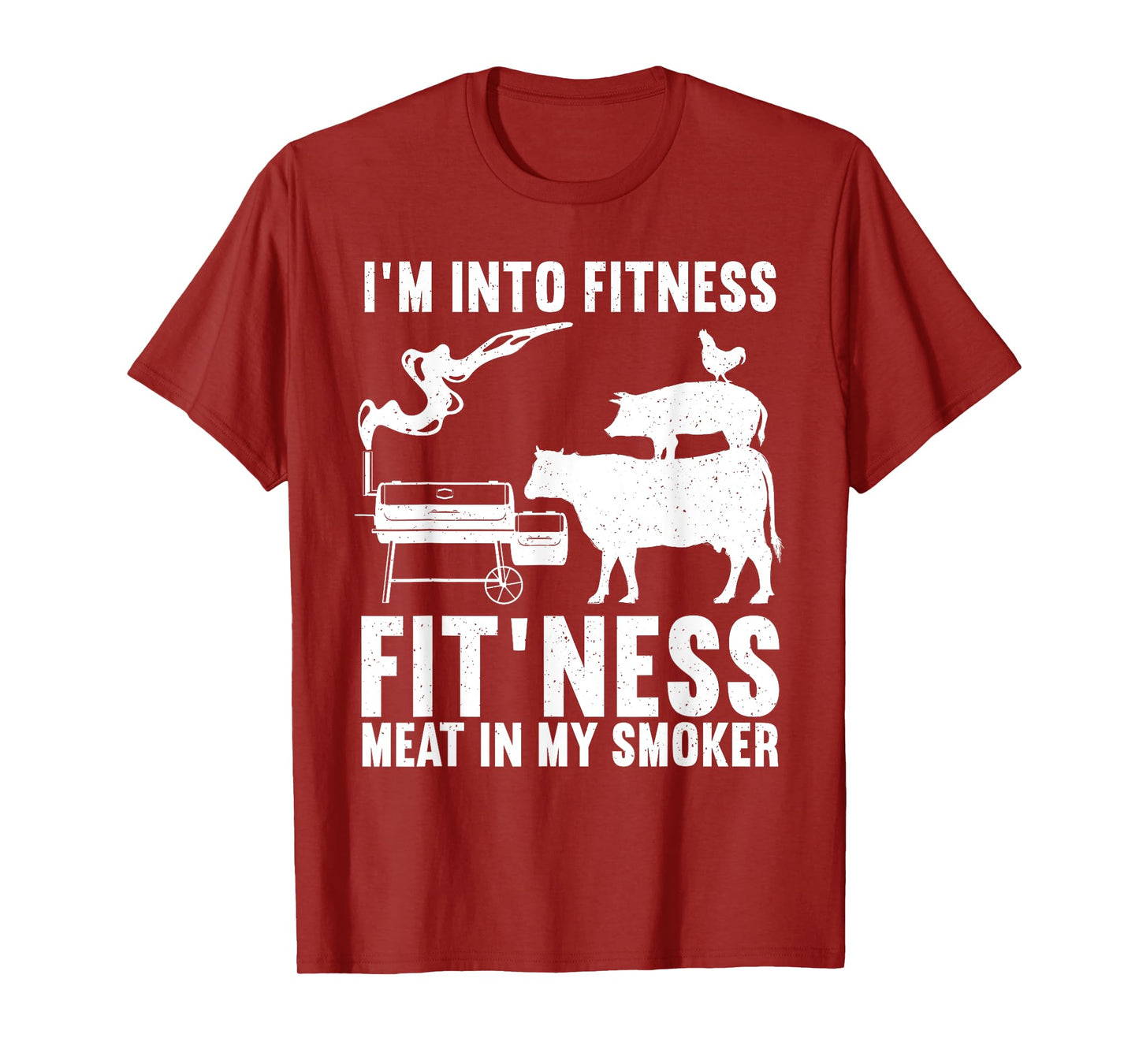 Funny BBQ Meat Smoking Art For Men Women Barbeque Griller T-Shirt