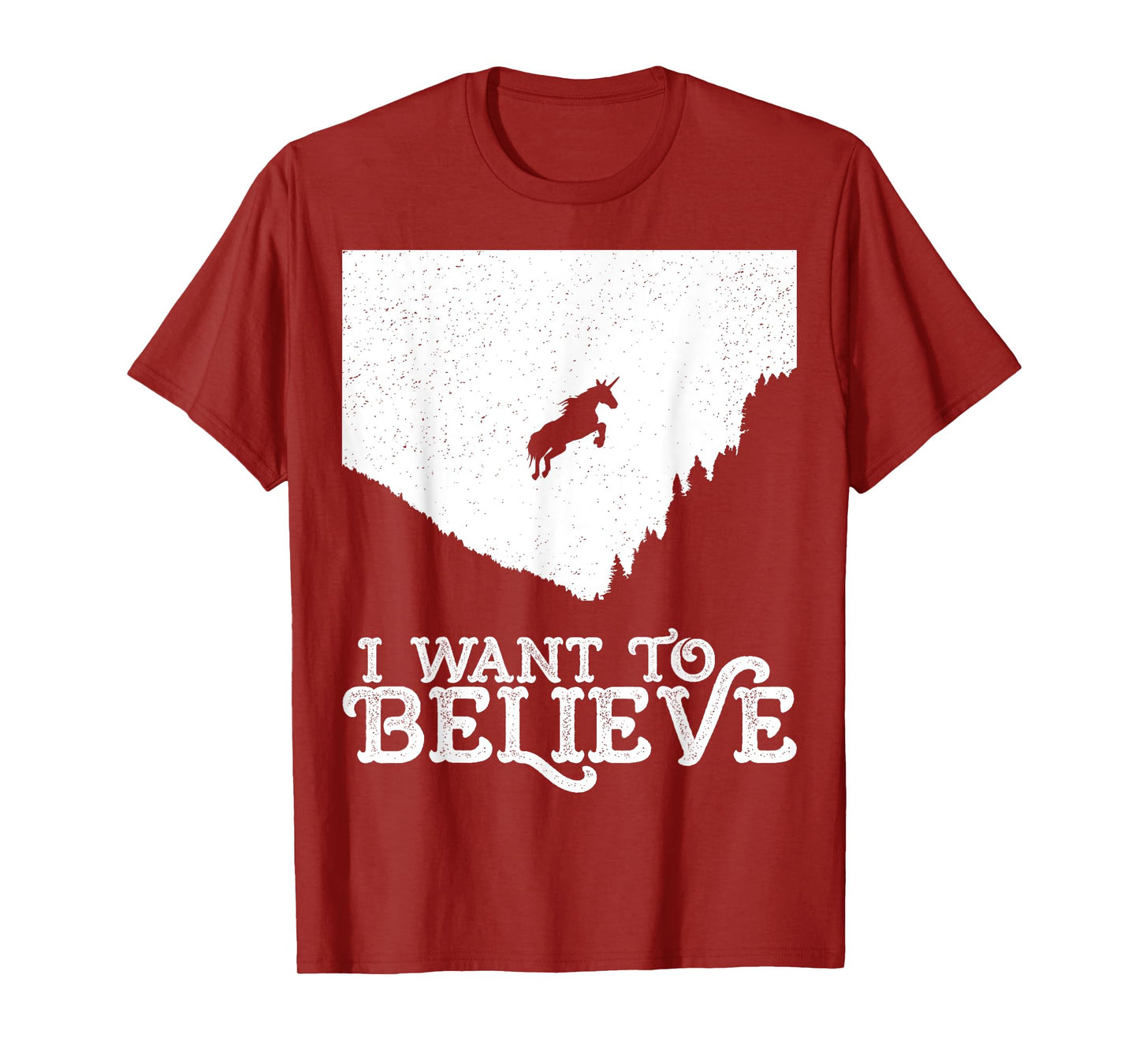 I want to believe unicorn can fly t-shirt
