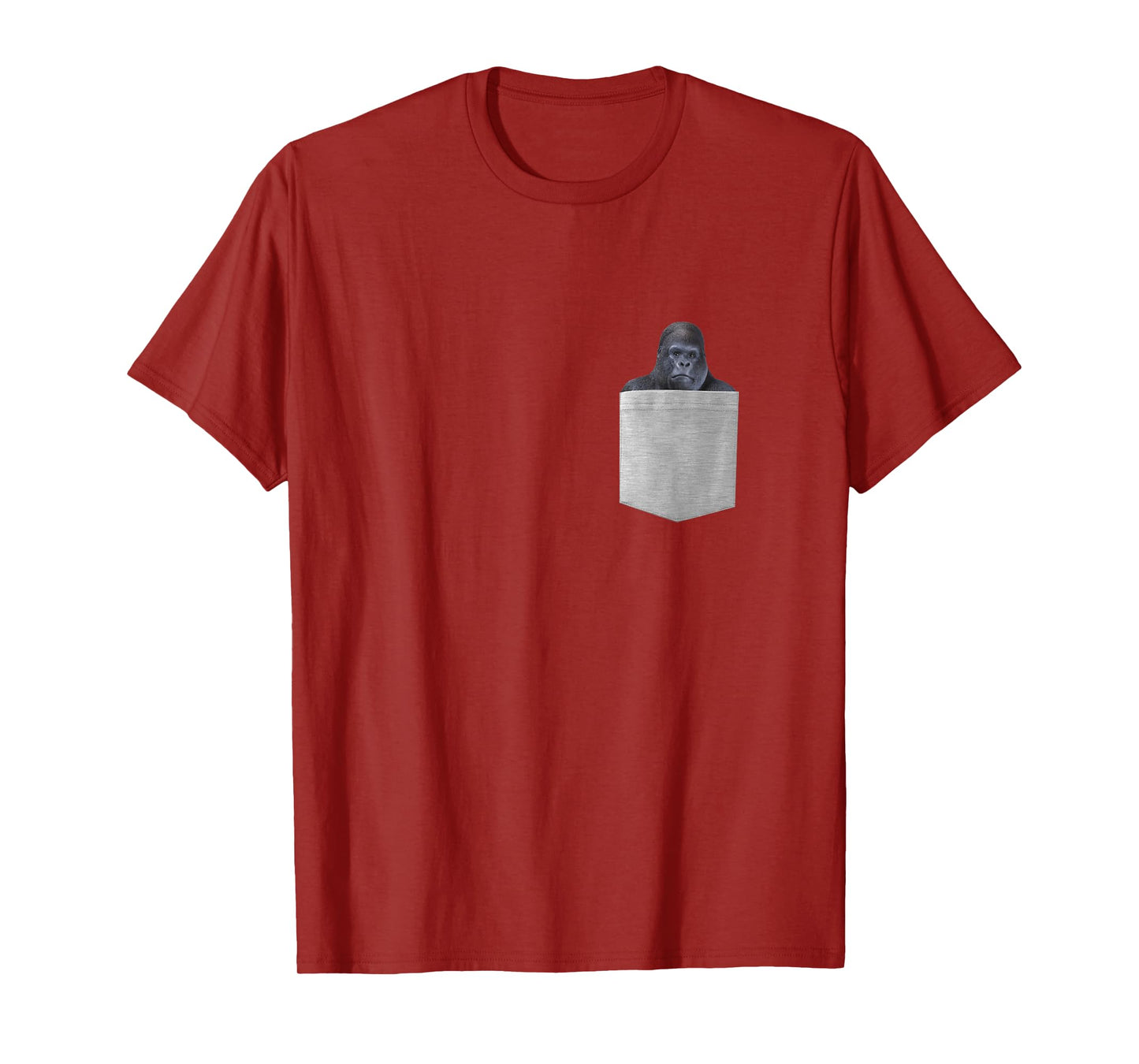 Gorilla In Your Pocket Funny Peeking Ape Monkey Wildlife T-Shirt