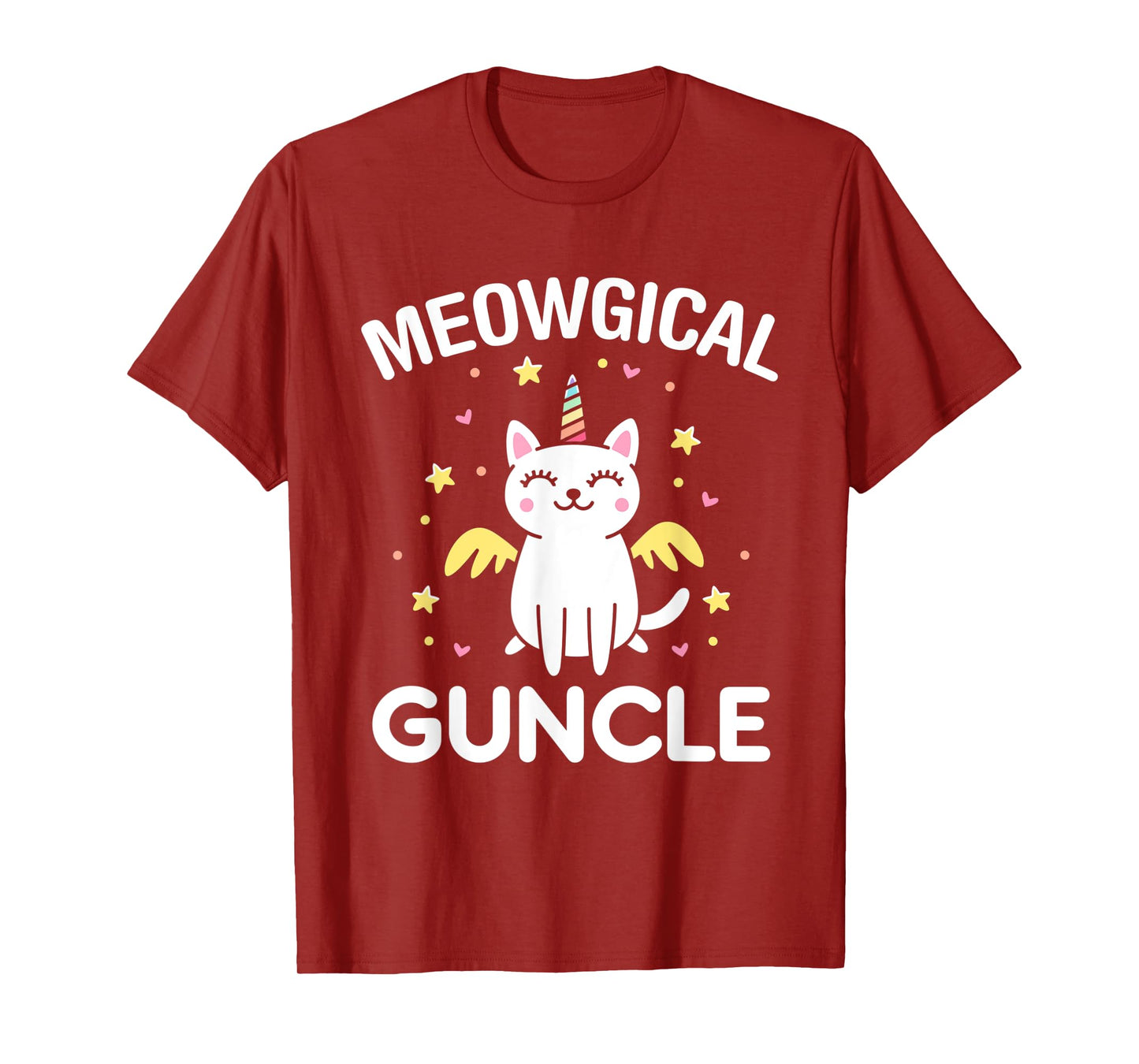 Meowgical Guncle Magical Kitty Cat Unicorn T-Shirt
