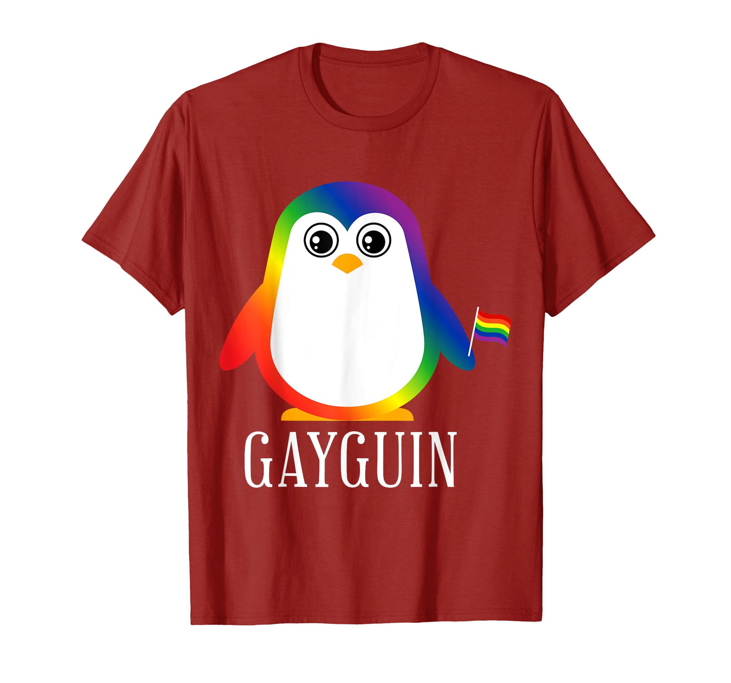 Gay Penguin Rainbow Pride Flag LGBTQ Cool LGBT Ally Gift T-Shirt