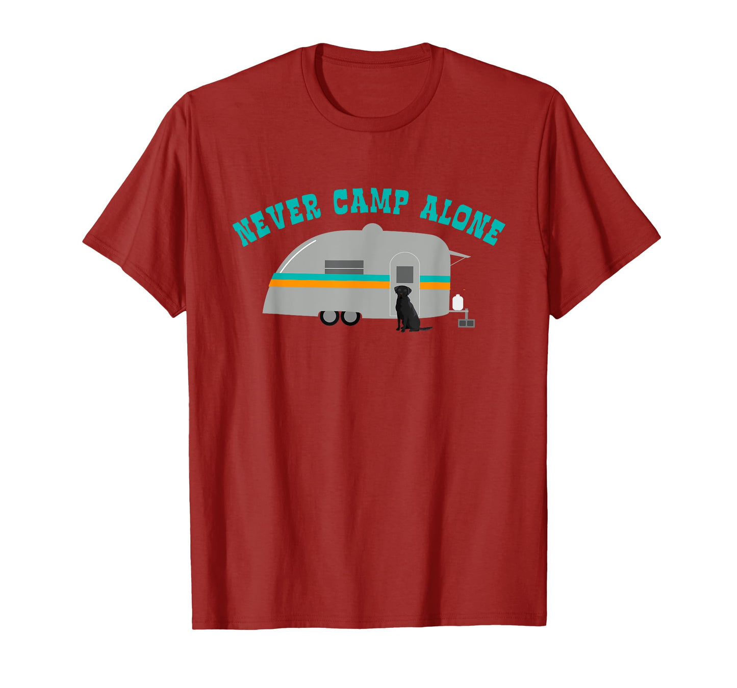 Black Labrador Retriever Gifts Lab Dog RV Trailer Camping T-Shirt